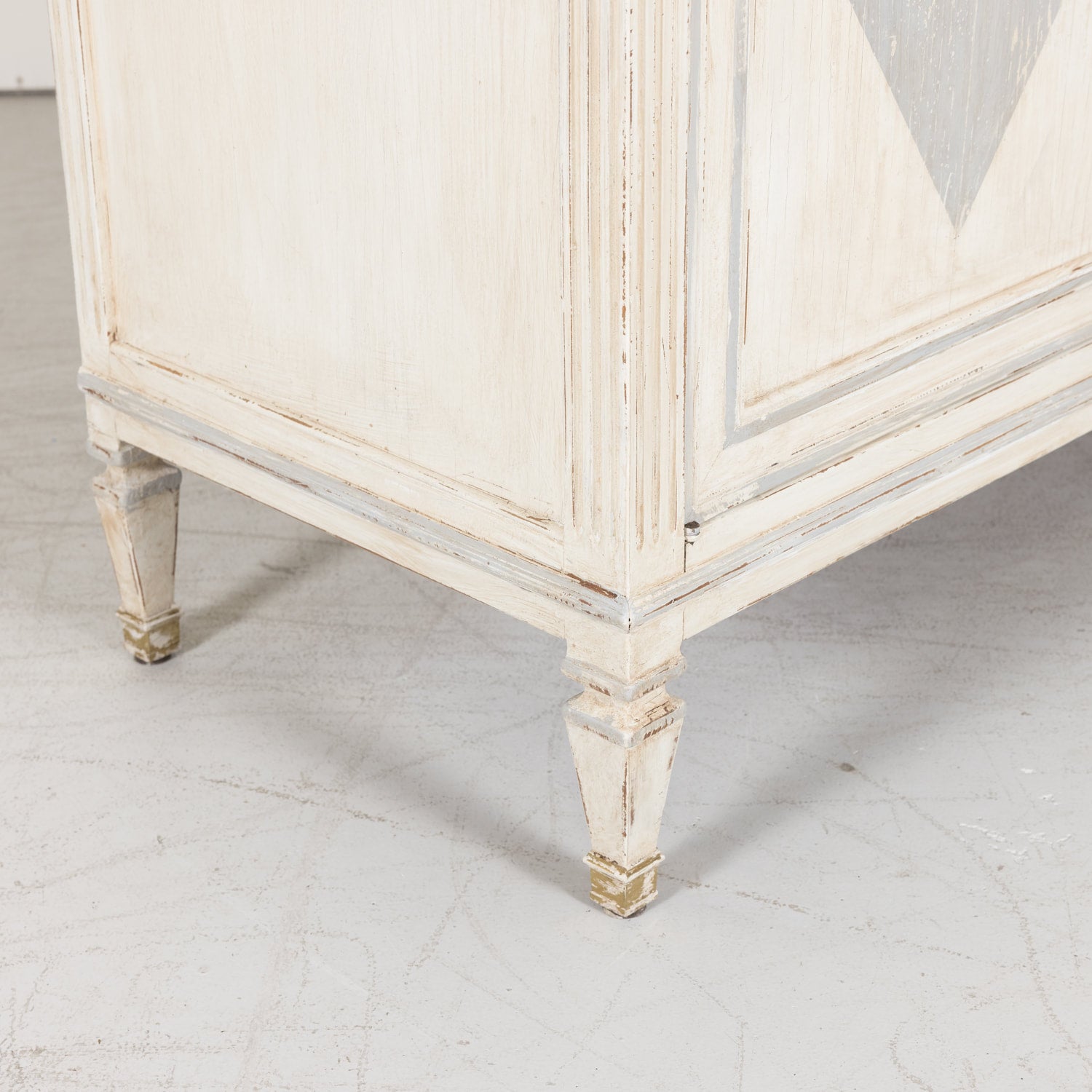 SOLD Louis XVI Painted Enfilade Buffet with Brass Hardware from South of France c. 1930s 