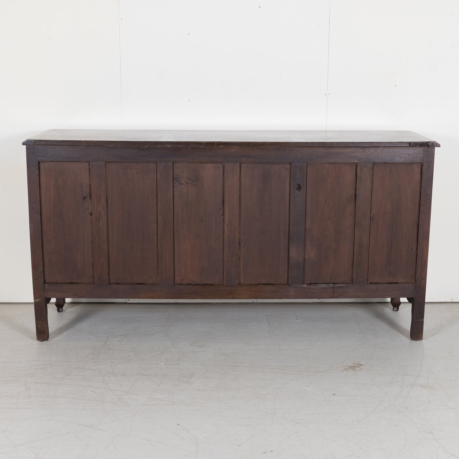 Oak and Burled Walnut Louis XV Enfilade Buffet from Bresse, France