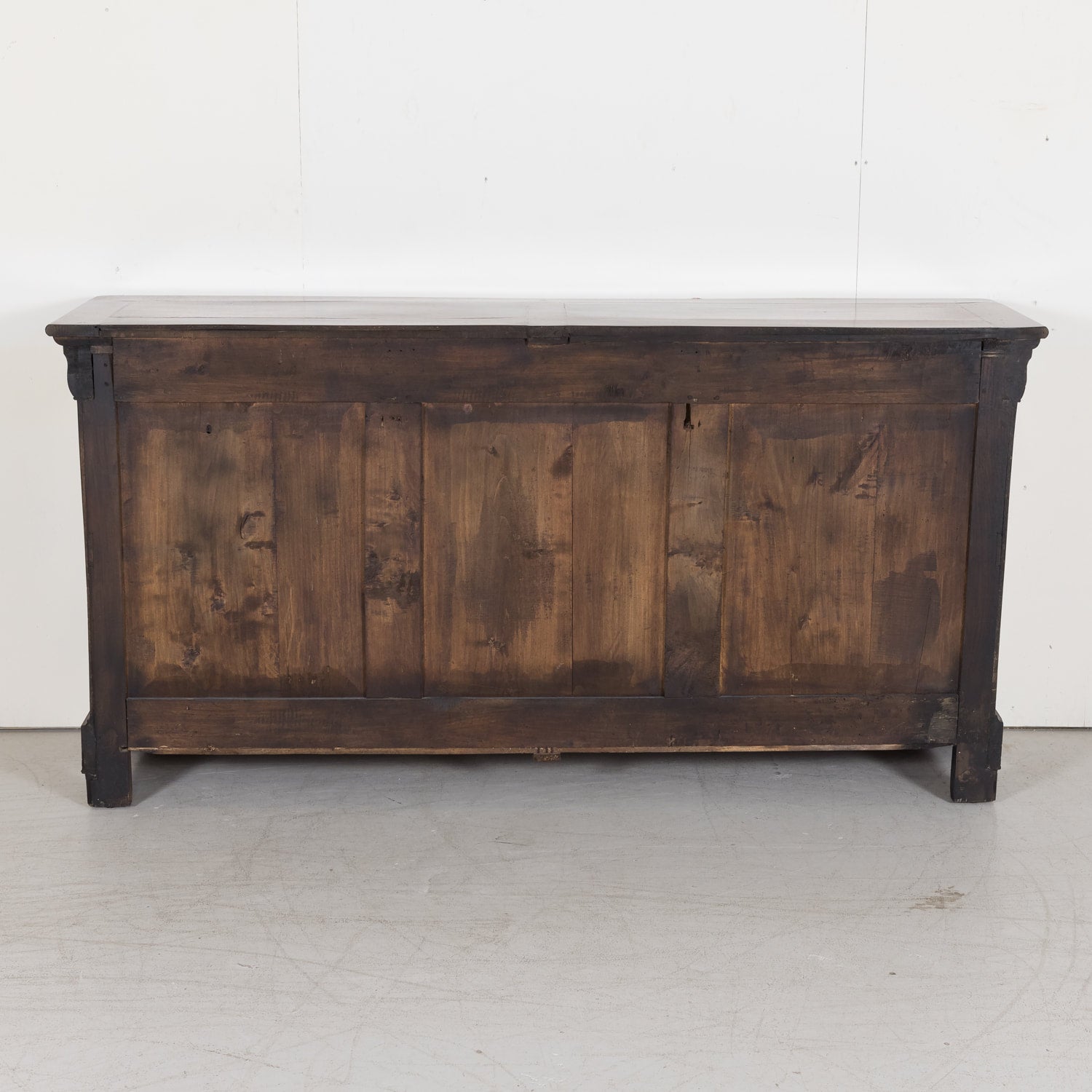 Louis Philippe Enfilade Buffet made of Walnut with Doucine Drawers from Bordeaux France Circa Early 1800s