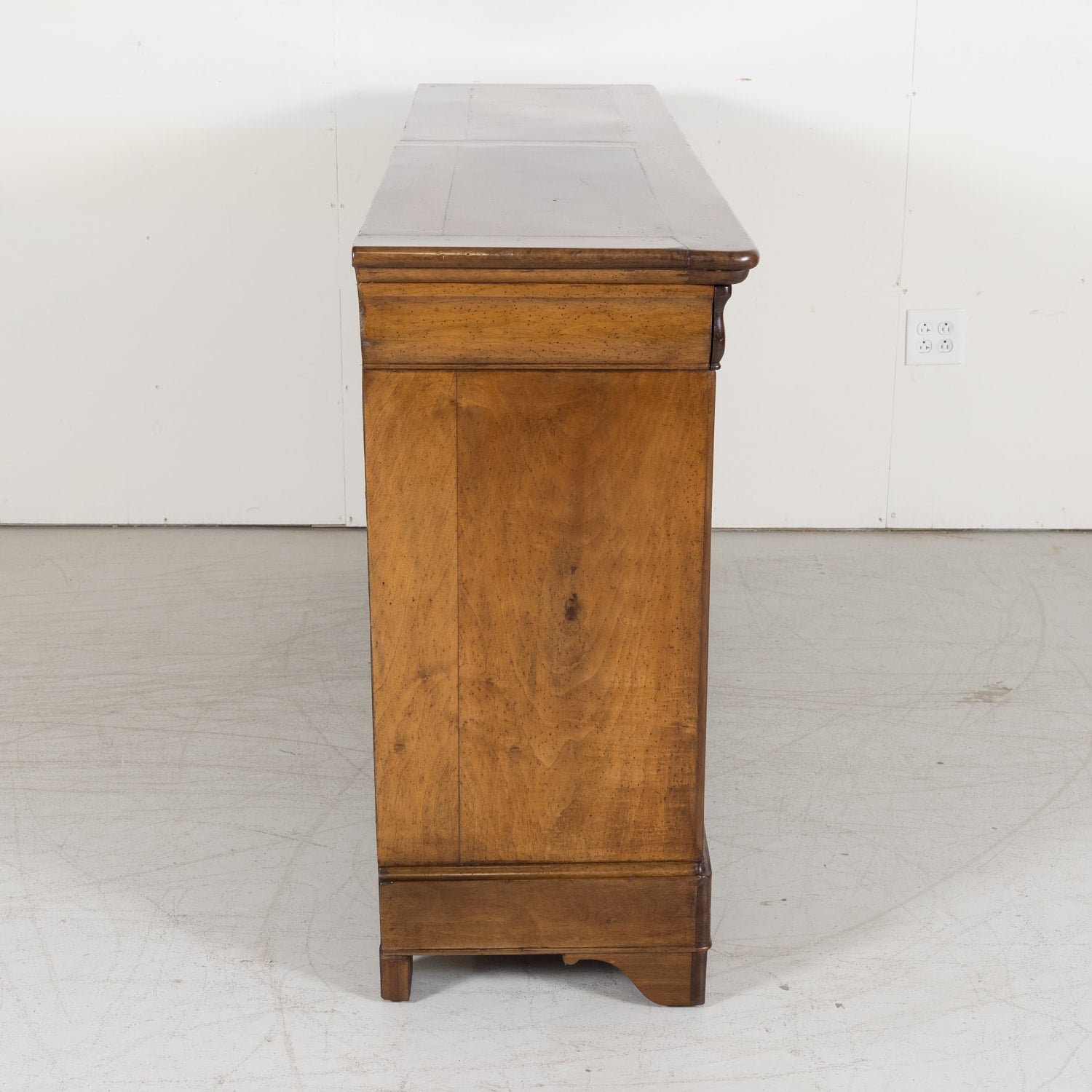 Louis Philippe Enfilade Buffet made of Walnut with Doucine Drawers from Bordeaux France Circa Early 1800s