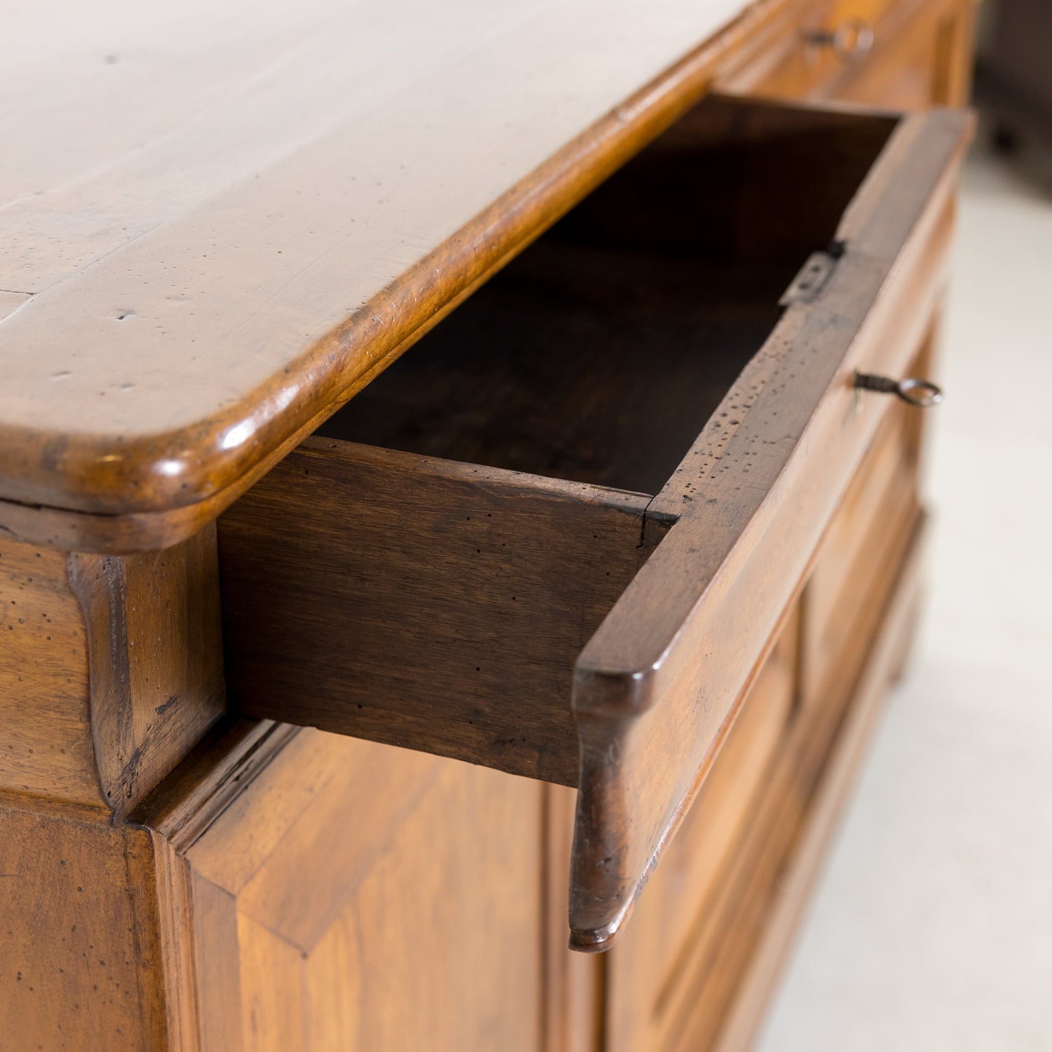 Louis Philippe Enfilade Buffet made of Walnut with Doucine Drawers from Bordeaux France Circa Early 1800s