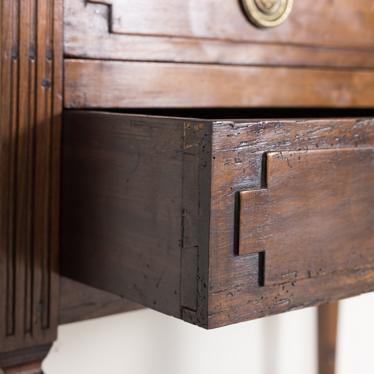 SOLD Louis XVI Petite Commode made of Solid Walnut with Bronze Hardware from South of France