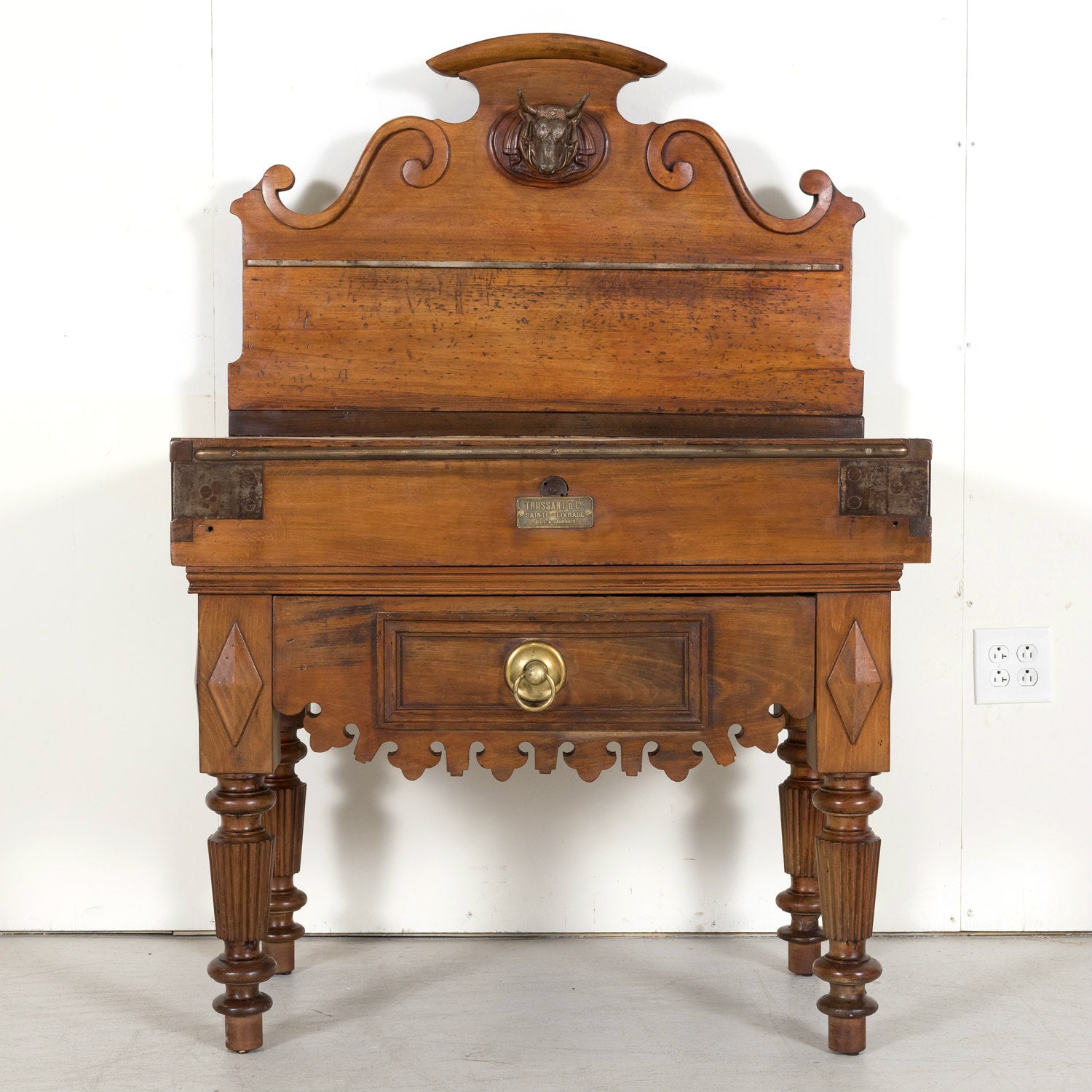 19th Century French Billot de Boucher or Butcher Block by Trussant & Cie
