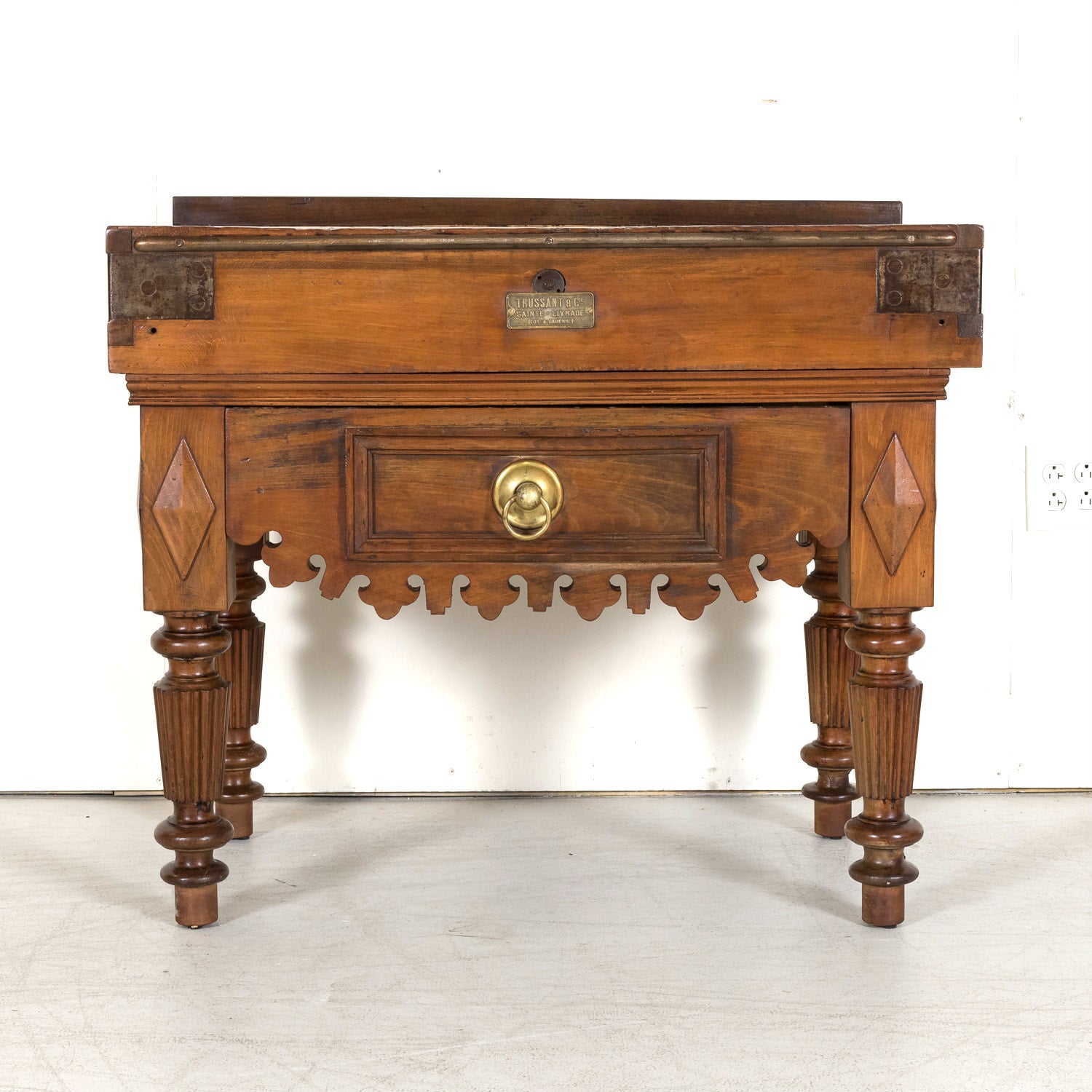 19th Century French Billot de Boucher or Butcher Block by Trussant & Cie
