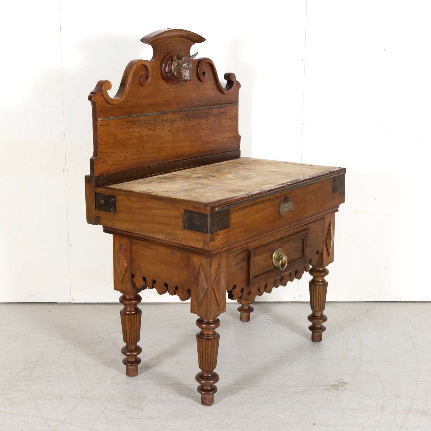19th Century French Billot de Boucher or Butcher Block by Trussant & Cie