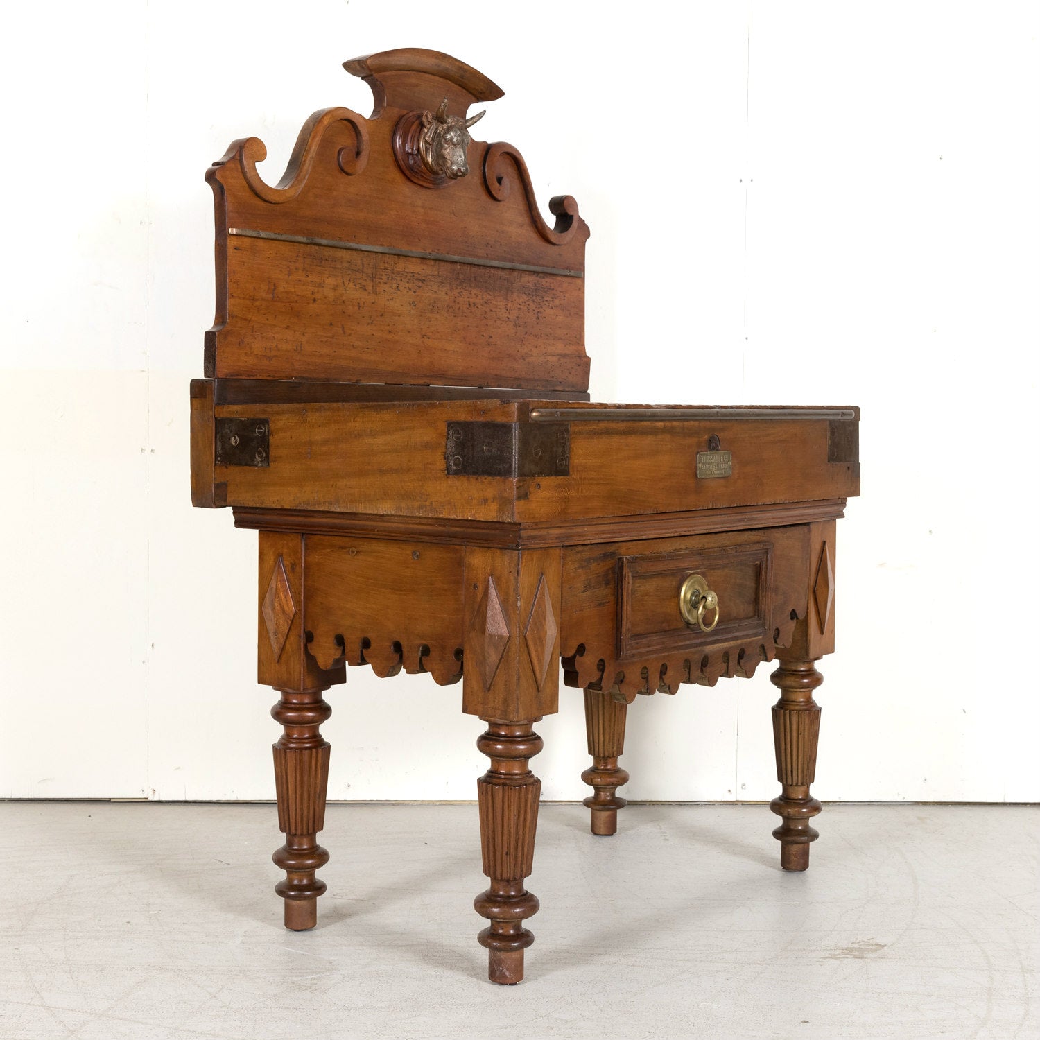 19th Century French Billot de Boucher or Butcher Block by Trussant & Cie