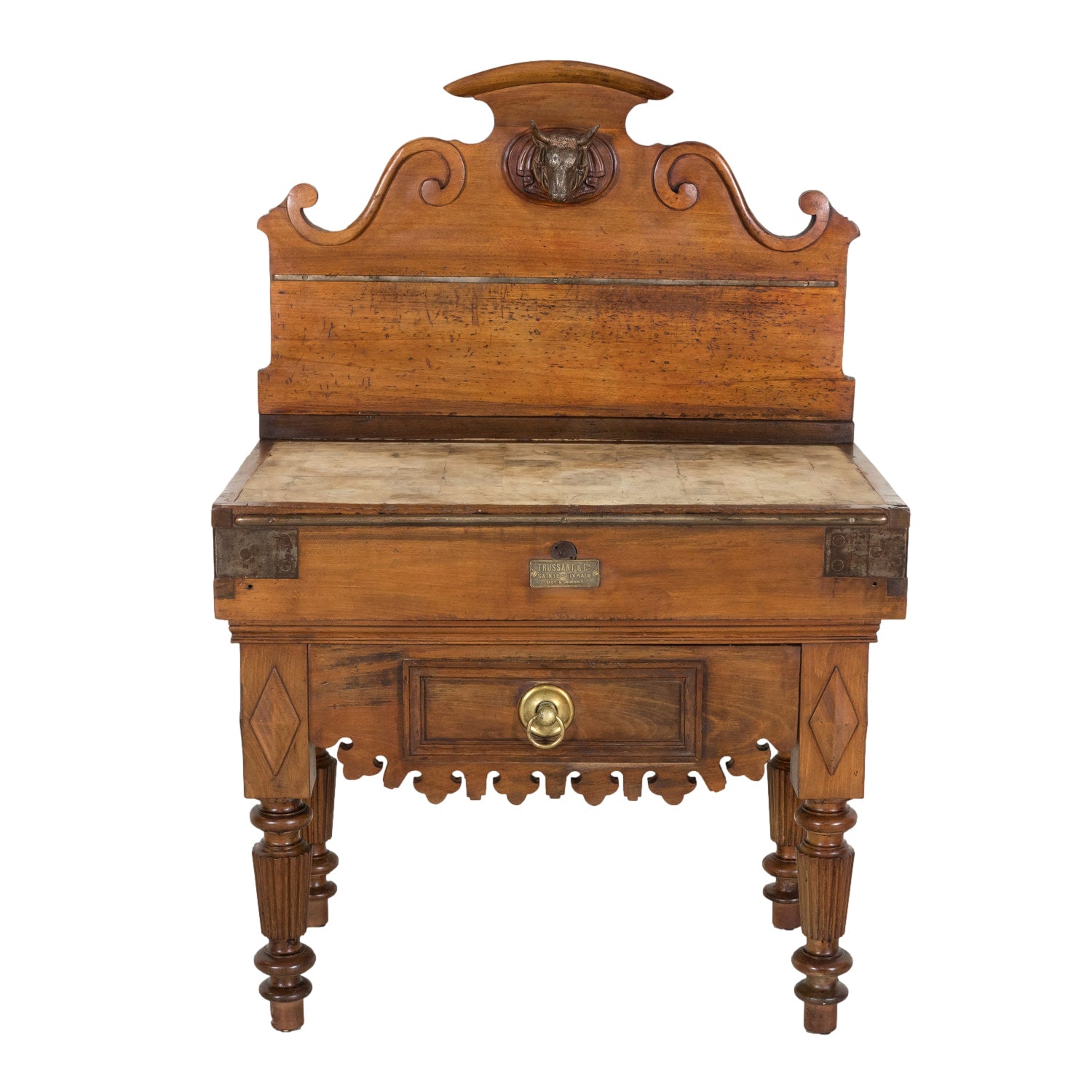 19th Century French Billot de Boucher or Butcher Block by Trussant & Cie