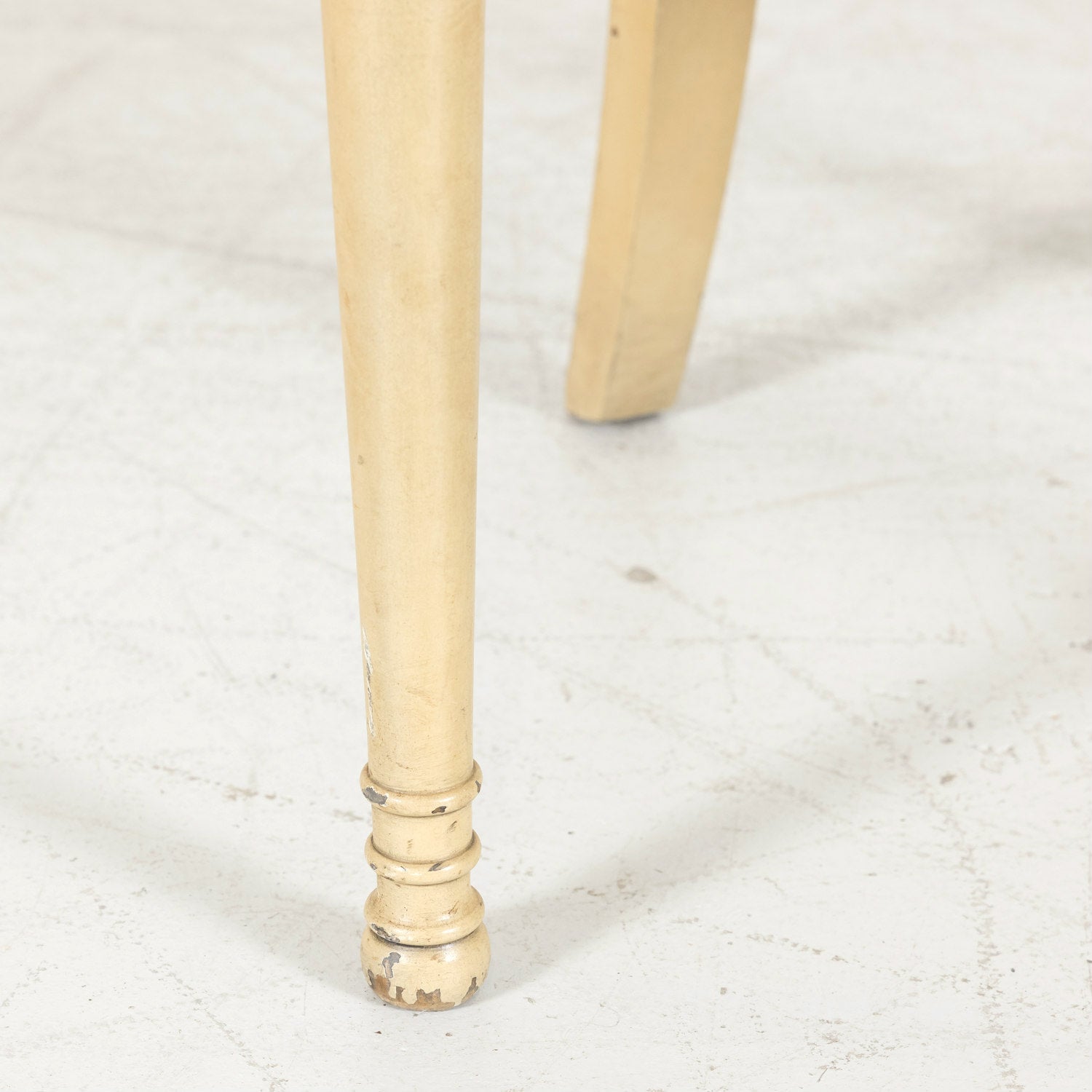 Early 20th Century French Directoire Style Painted Cane Back Dining Side Chairs, Set of 6