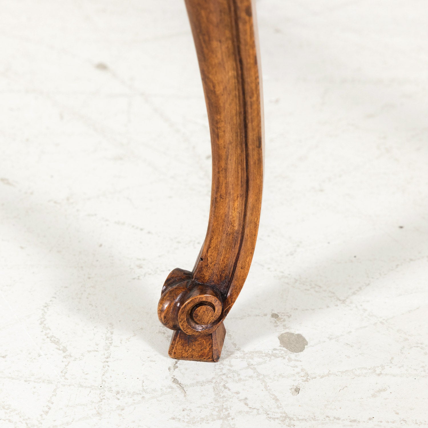 Set of 6 French Provencal Louis XV Style Cane Dining Side Chairs in Walnut