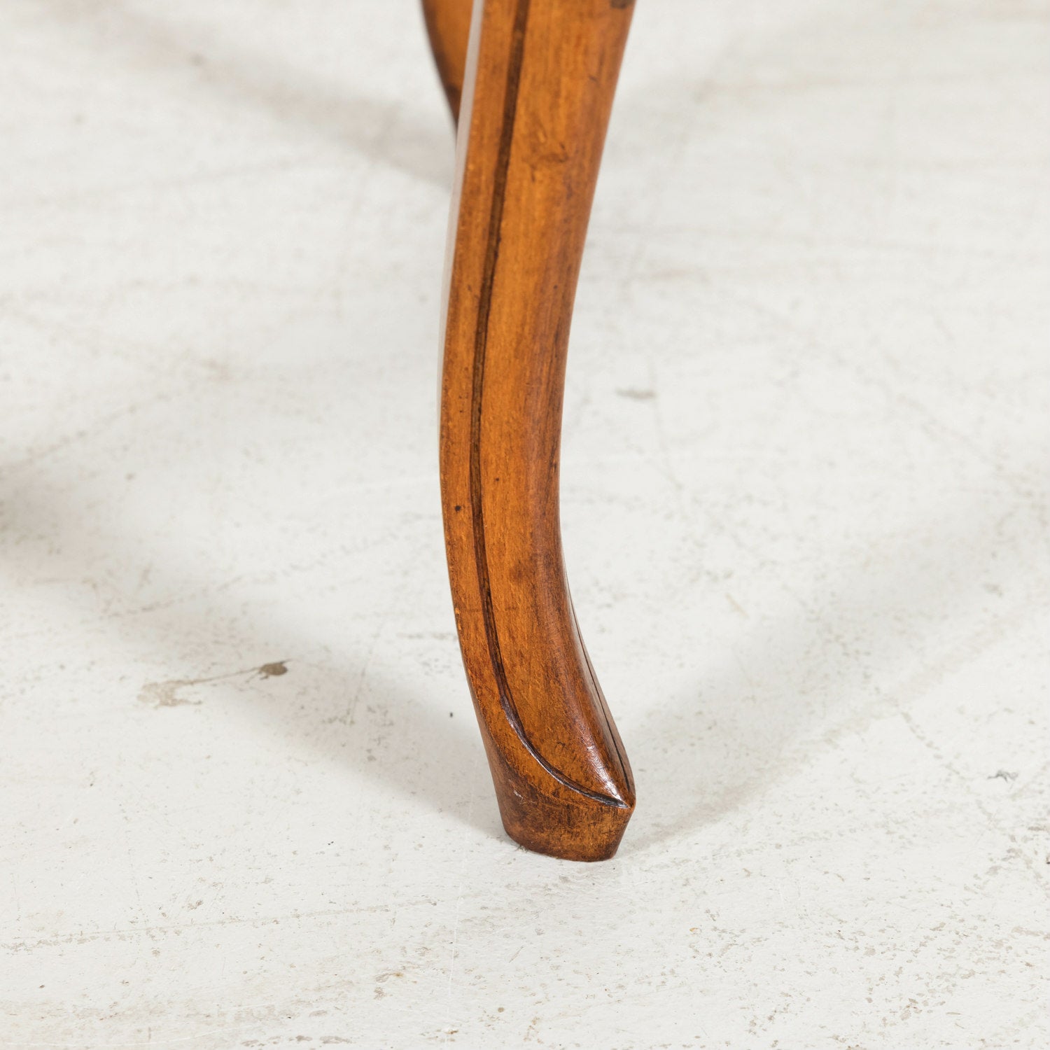 Set of 6 French Provencal Louis XV Style Cane Dining Side Chairs in Walnut