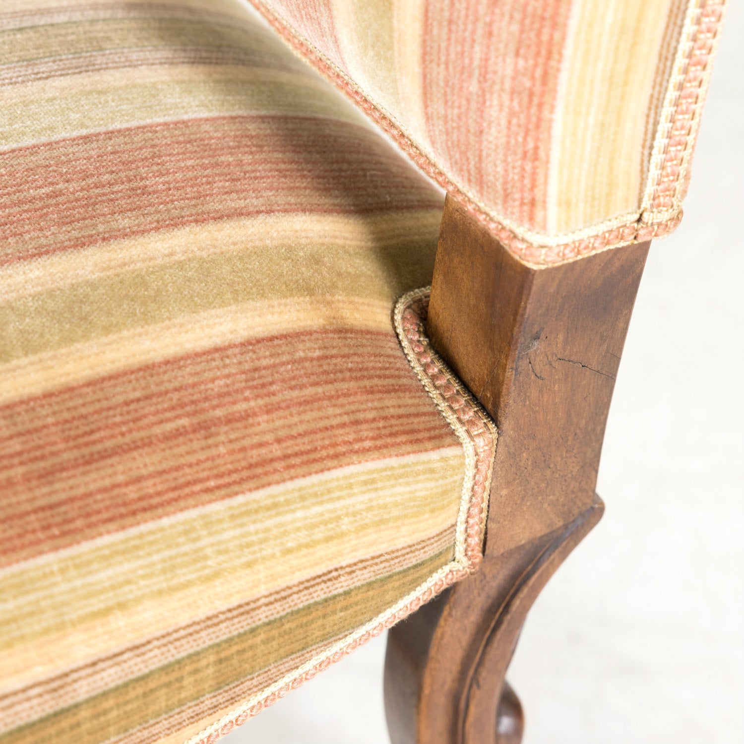 Set of Six Louis XIV Style Carved Walnut High Back Dining Side Chairs