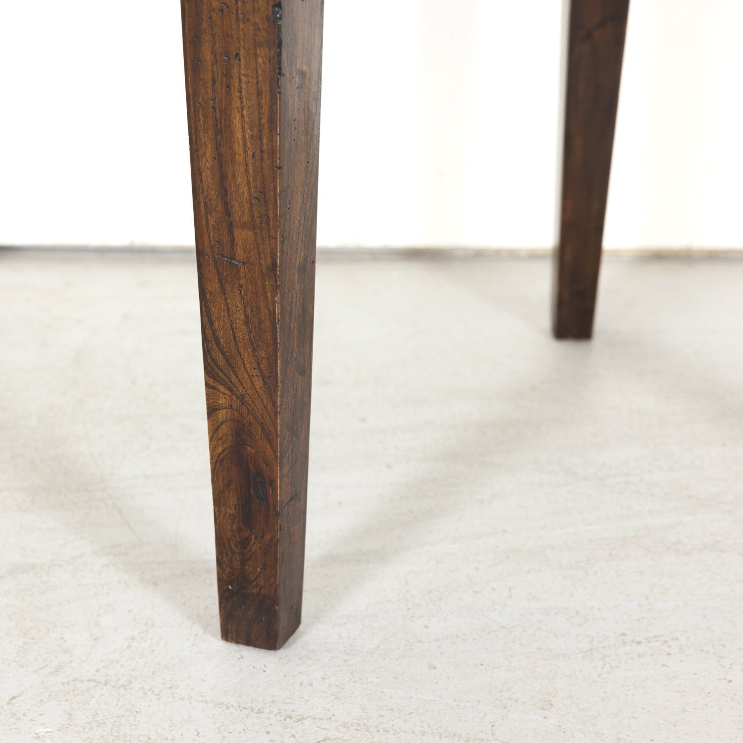 19th Century French Louis XVI Style Carved Walnut Demilune Wall Console or Side Table