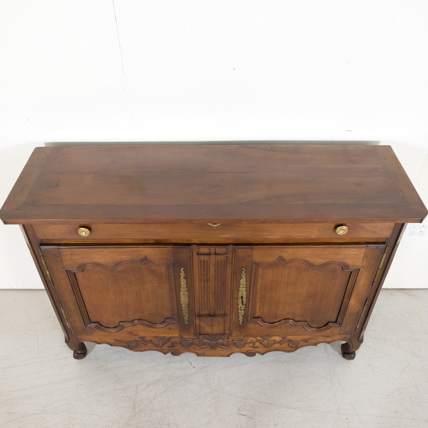 Mid-19th Century French Provincial Louis XV Style Cherry Buffet Nantais