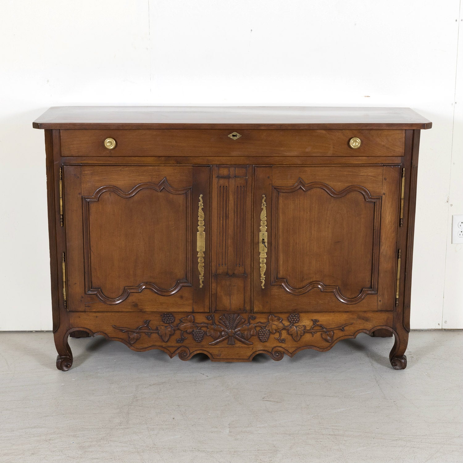 Mid-19th Century French Provincial Louis XV Style Cherry Buffet Nantais