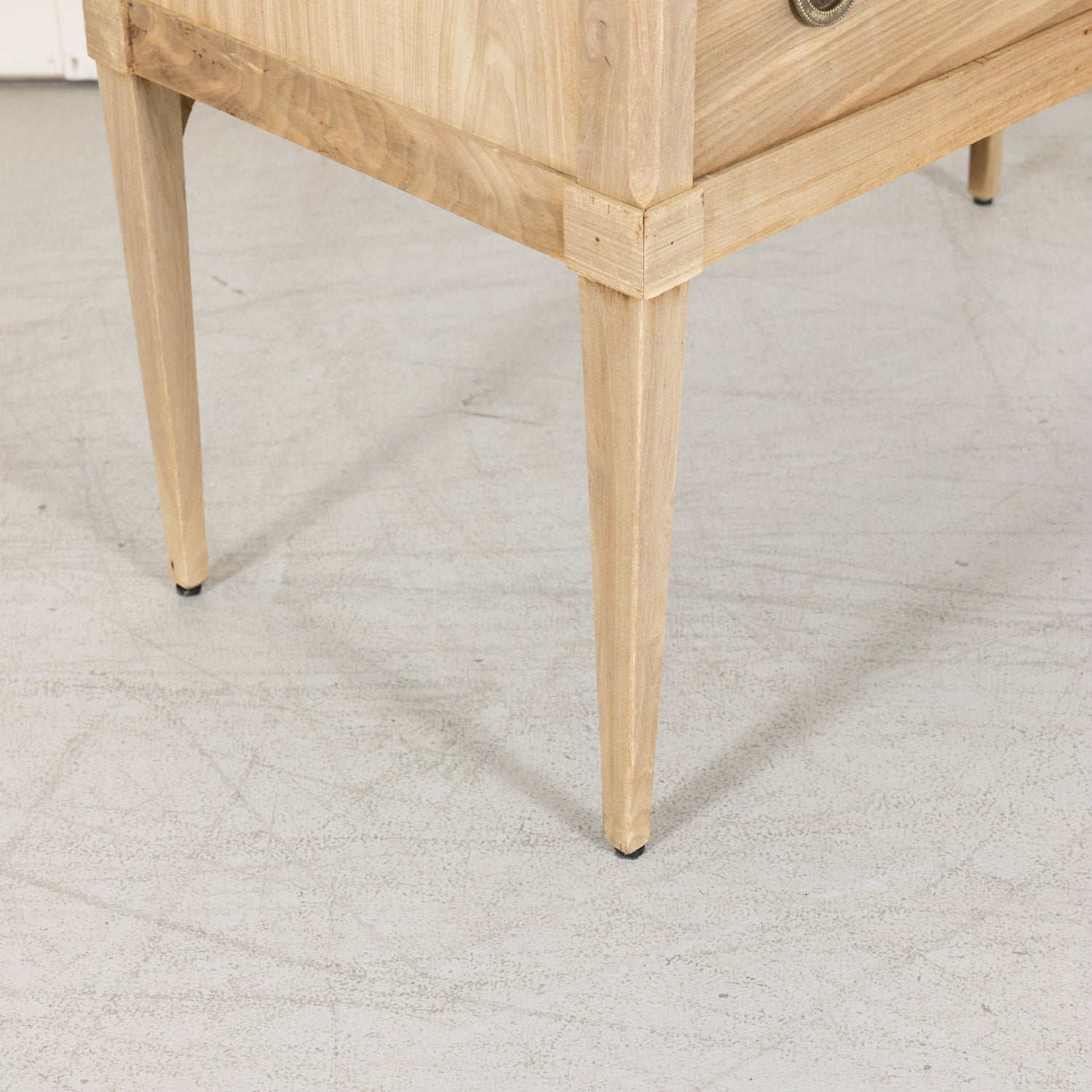 19th Century French Louis XVI Style Bleached Commode Sauteuse with Carrara Marble Top