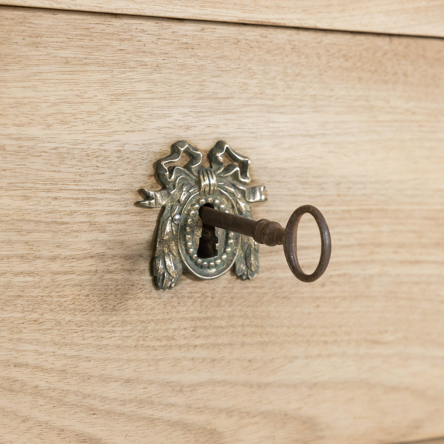 19th Century French Louis XVI Style Bleached Commode Sauteuse with Carrara Marble Top
