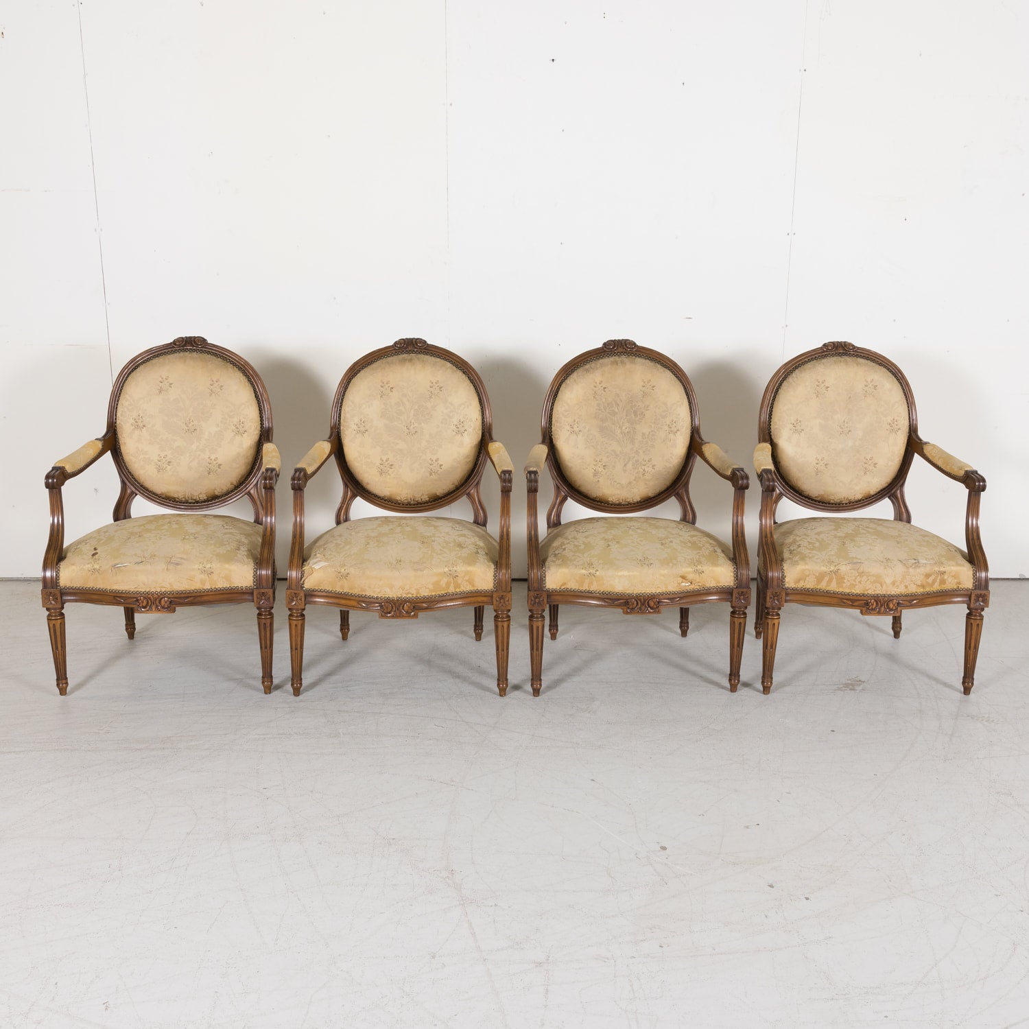 Set of Four French Louis XVI Fauteuils