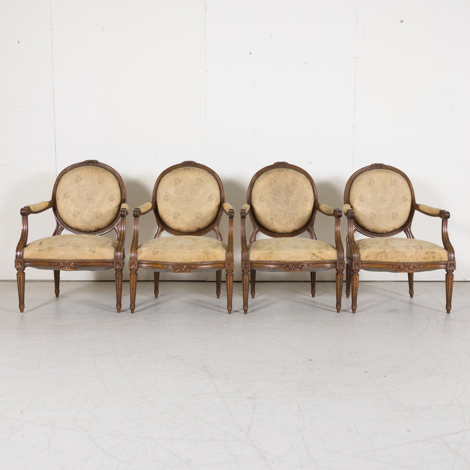 Set of Four French Louis XVI Fauteuils