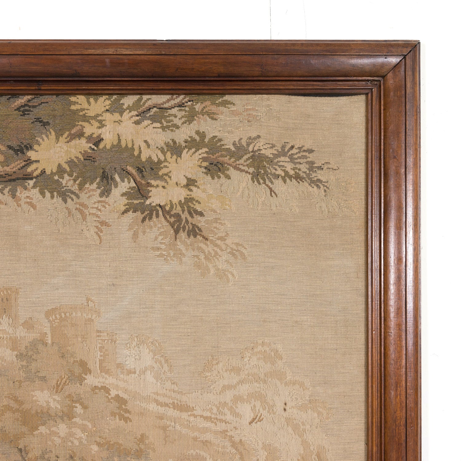 Large 20th Century Framed French Hunting Scene Tapestry