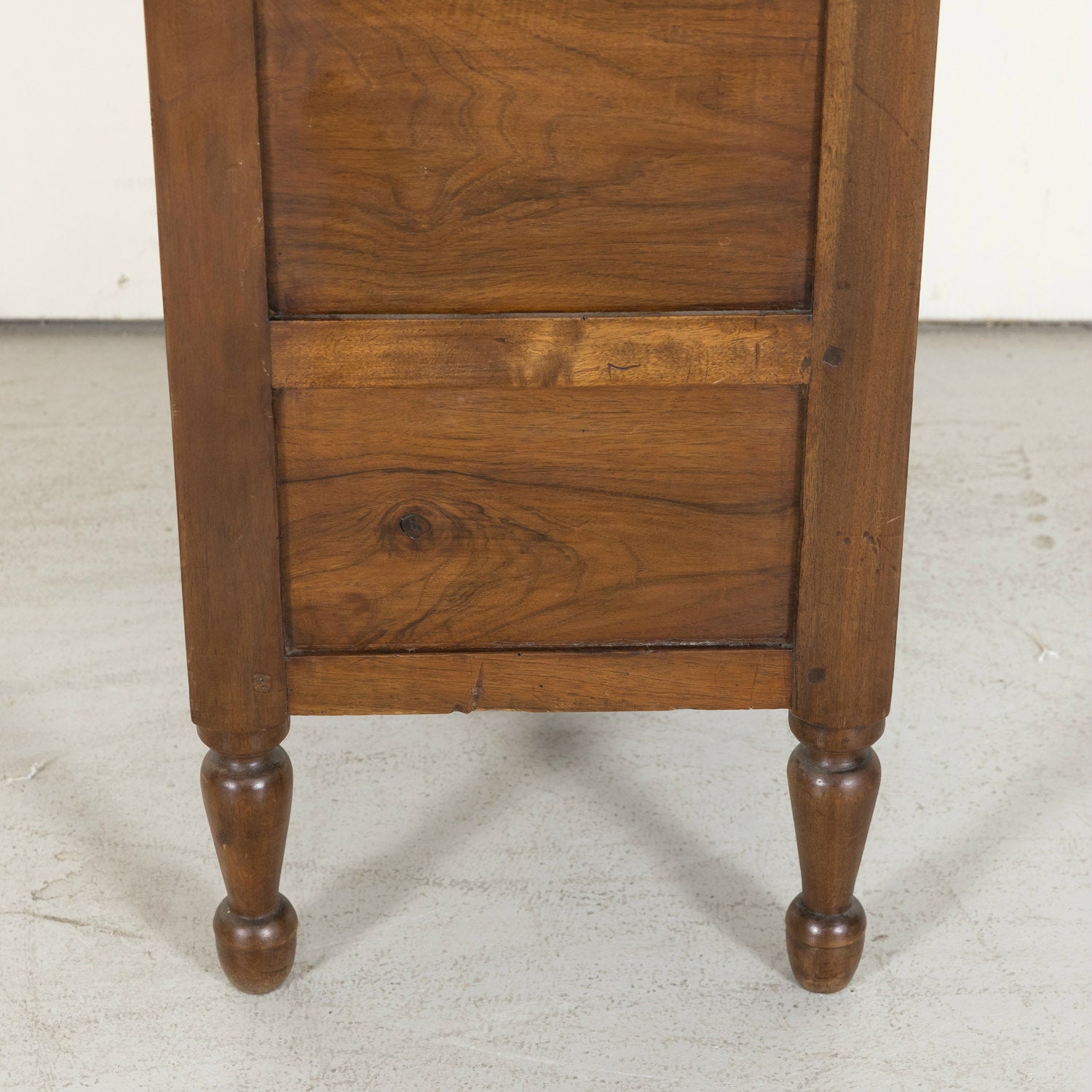 19th Century French Louis XVI Style Petite Three-Drawer Walnut Commode with Carrara Marble Top