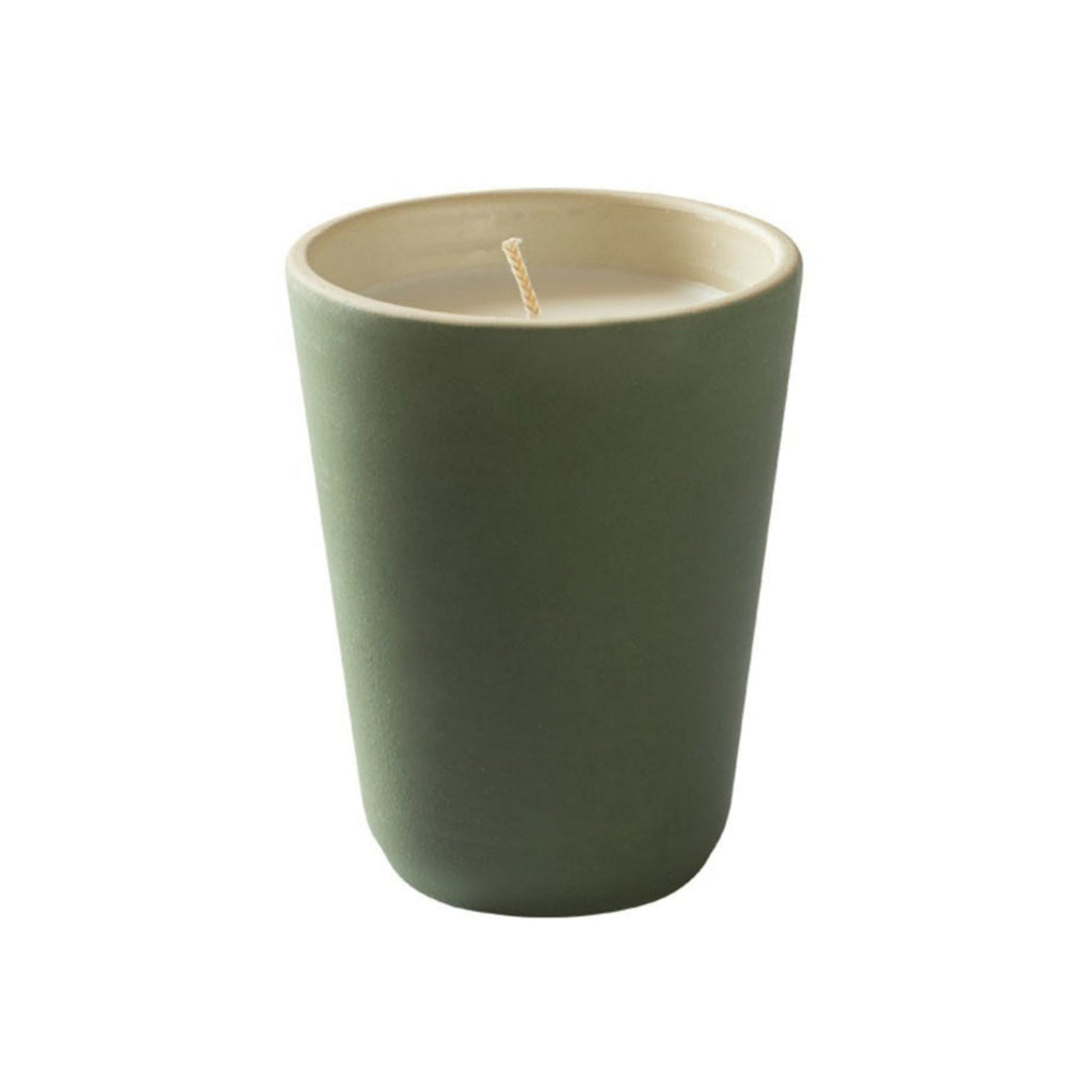 Manufacture de Digoin Mint Parsley Scented Candle in Stoneware Pot