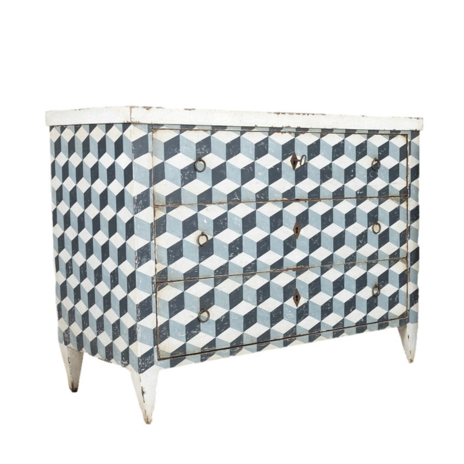 Late 19th Century French Louis XVI Style Painted Commode