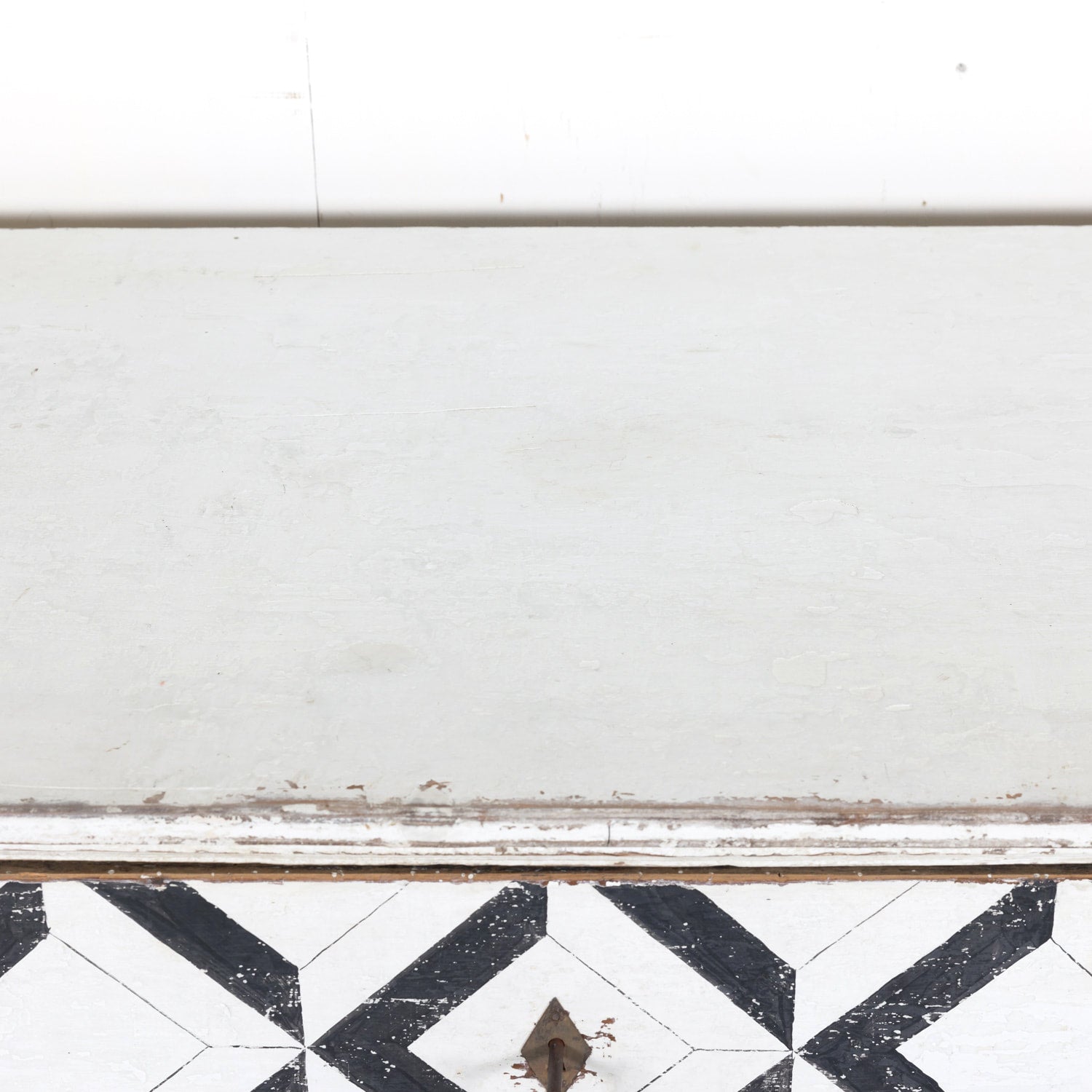 Pair of 19th Century Black and White Hand Painted Italian Commodes