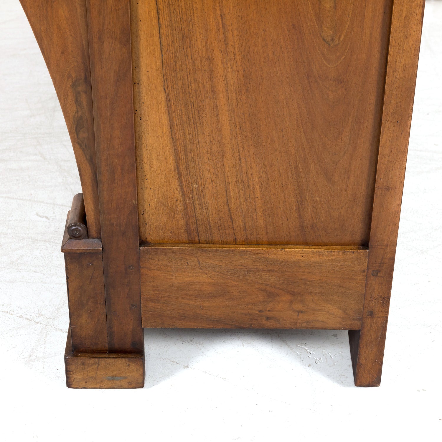 19th Century French Empire Style Solid Walnut Bibliotheque or Bookcase