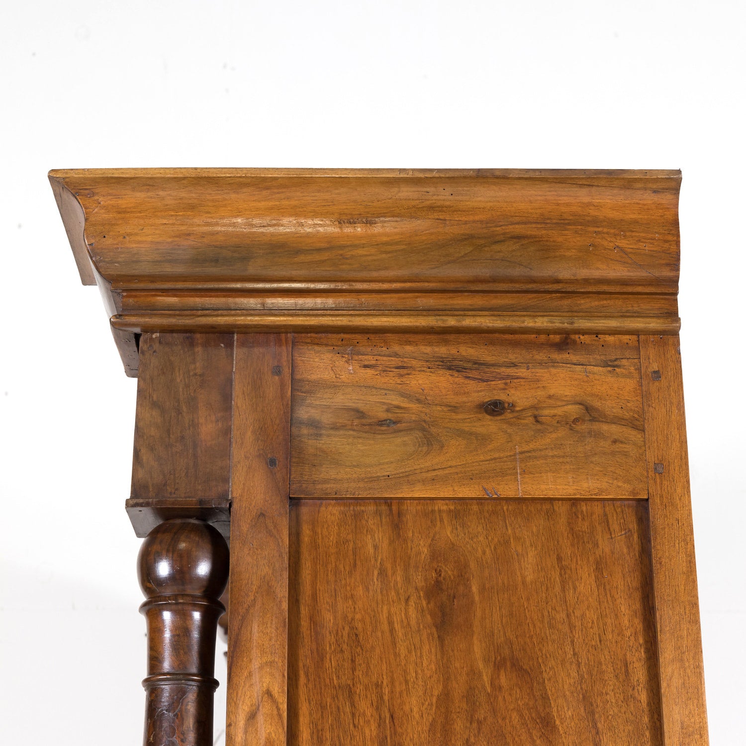 19th Century French Empire Style Solid Walnut Bibliotheque or Bookcase