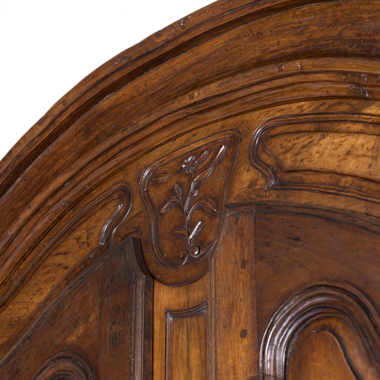 Rare 18th Century French Louis XV Period Carved Walnut Armoire Pantalonnier Deux Corps