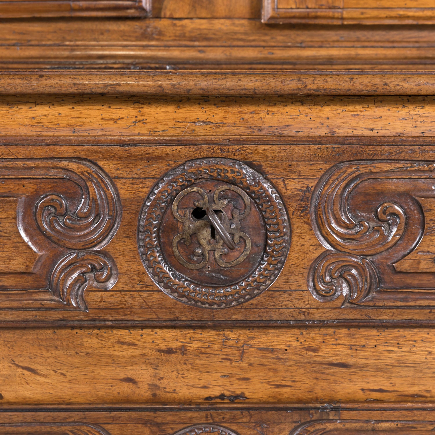 Rare 18th Century French Louis XV Period Carved Walnut Armoire Pantalonnier Deux Corps