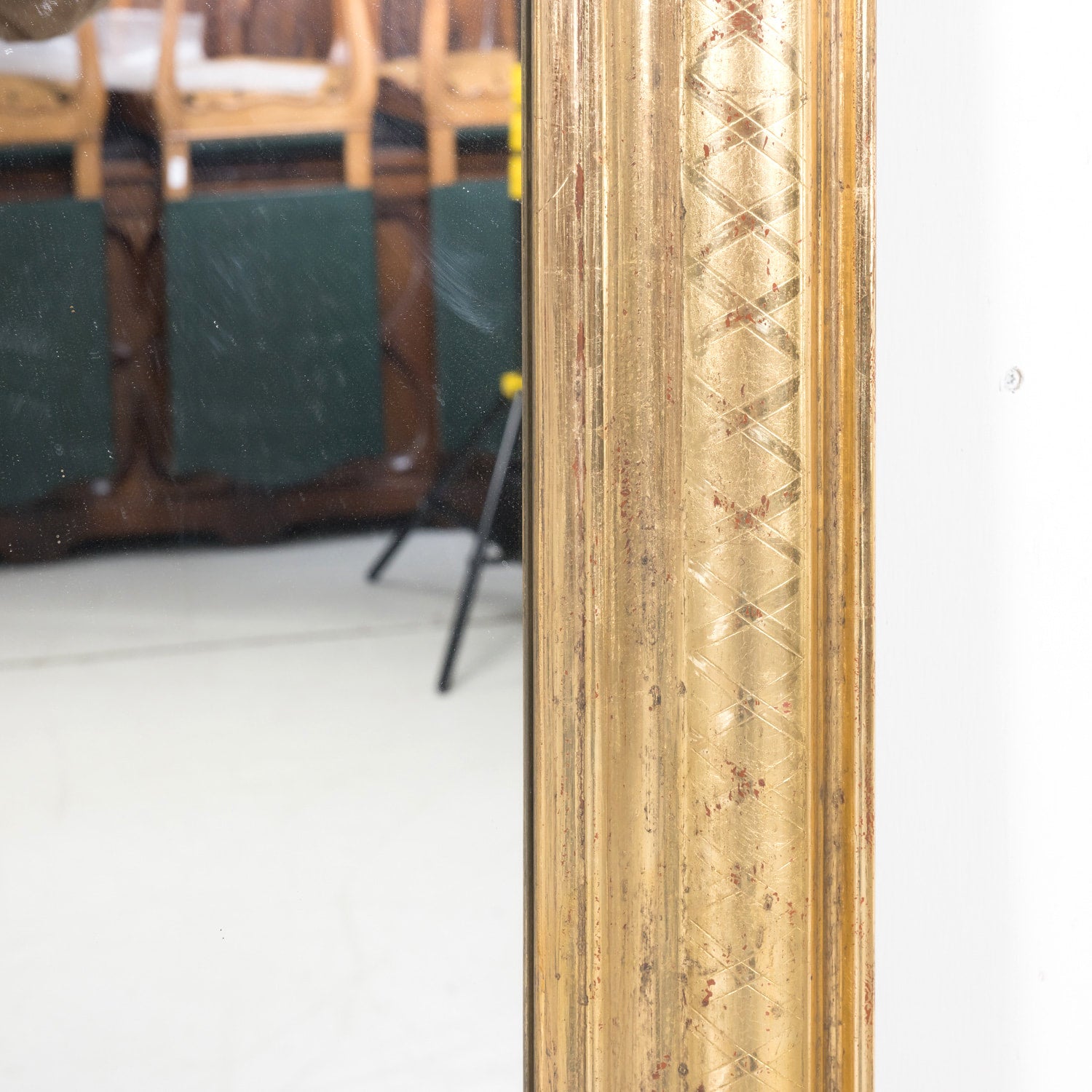 Large Pair of Antique French Louis Philippe Style Giltwood Mirrors