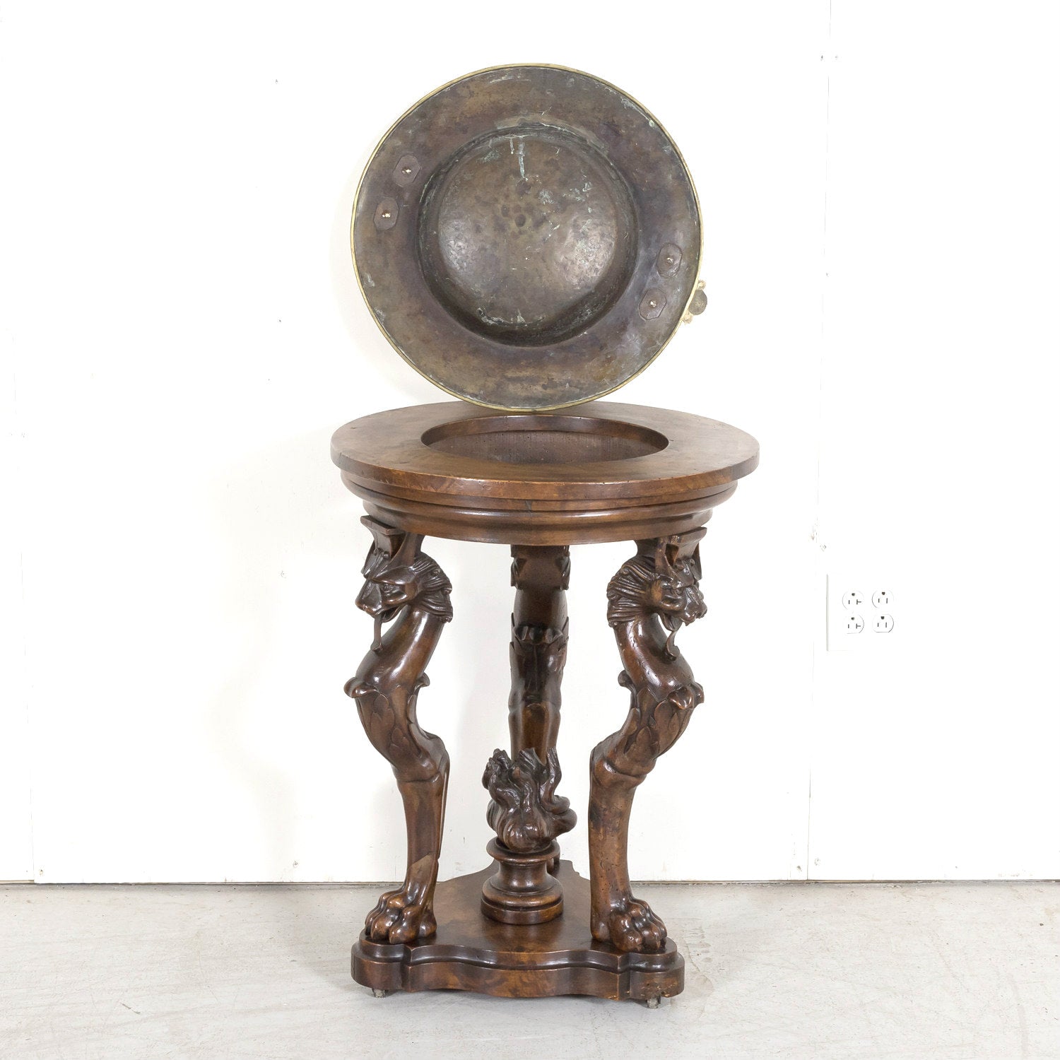 Early 19th Century French Restauration Period Carved Walnut