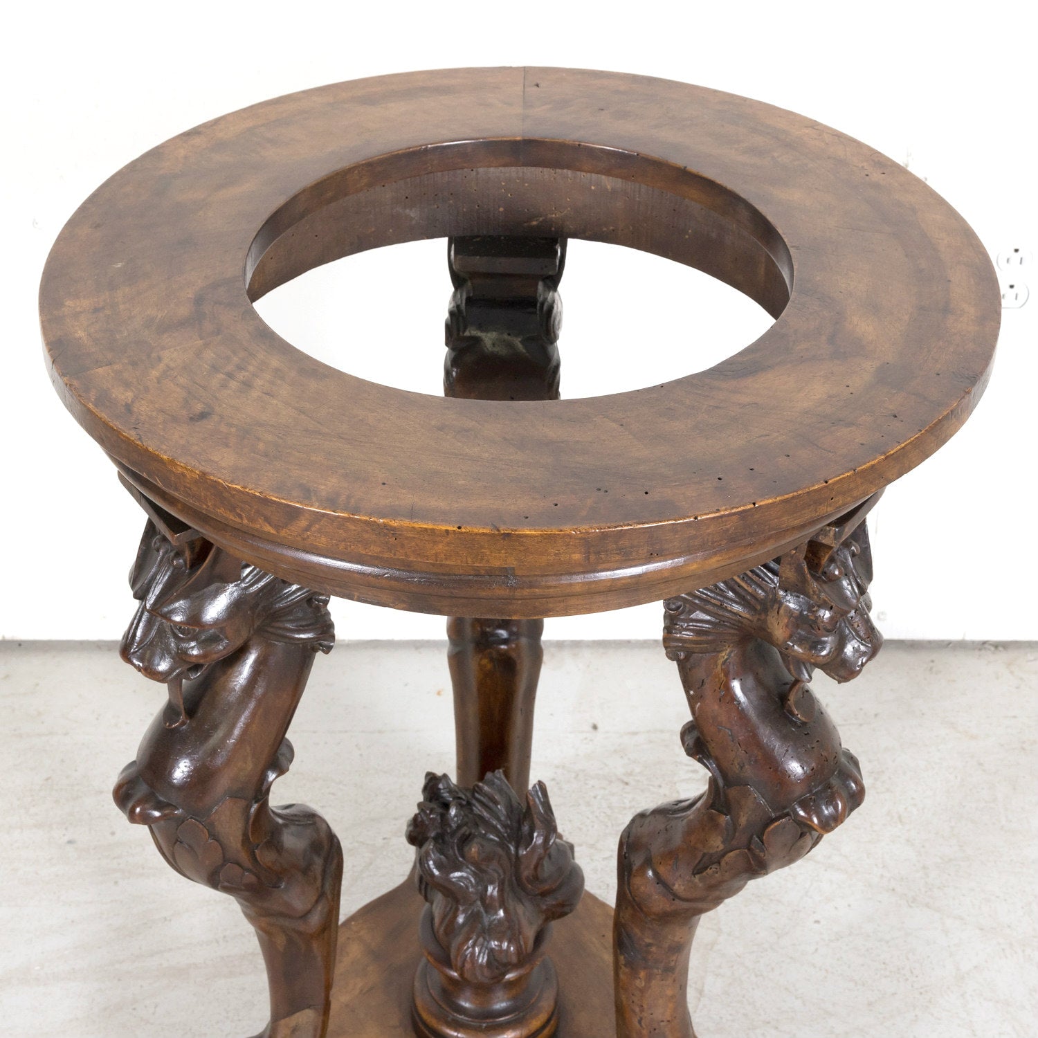Early 19th Century French Restauration Period Carved Walnut