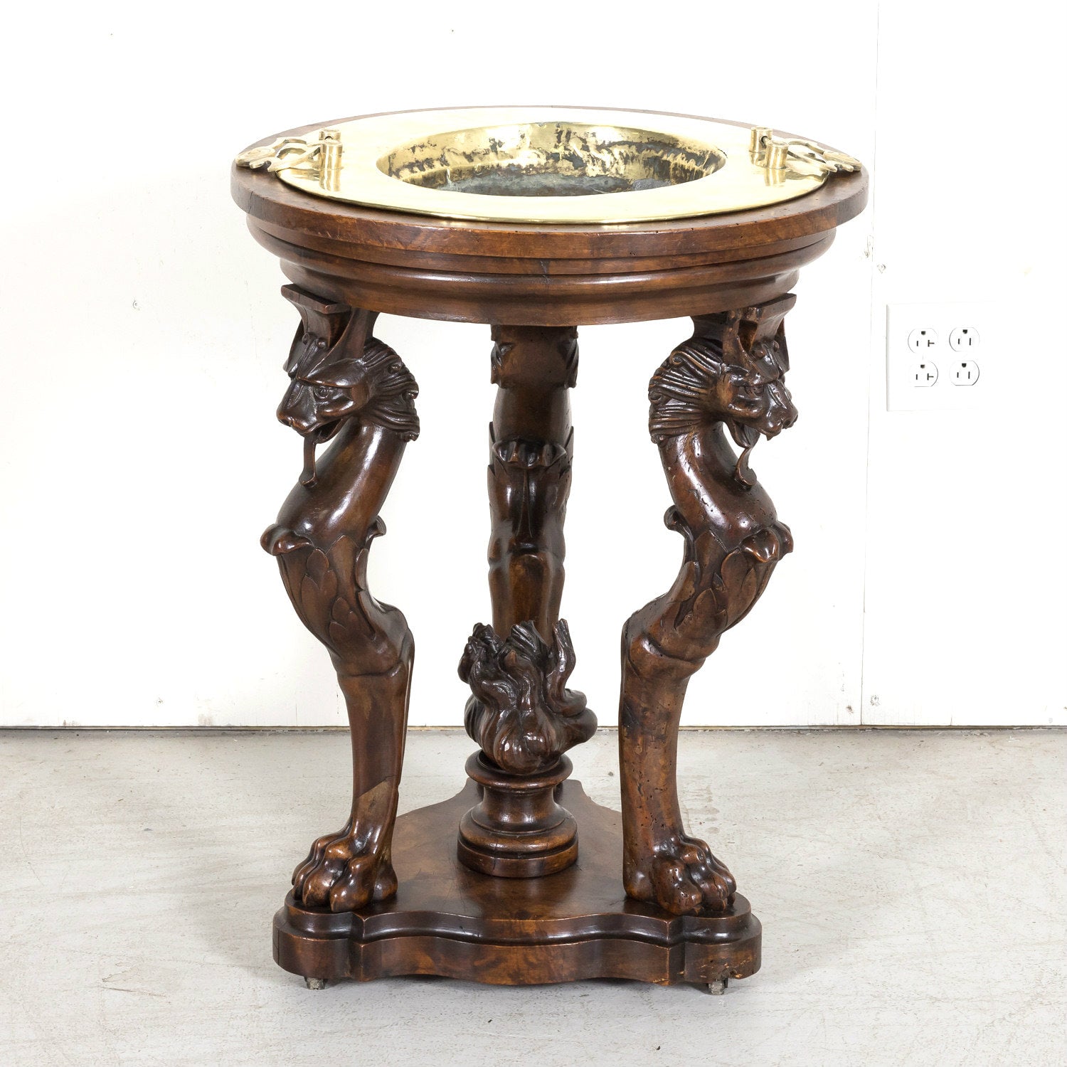 Early 19th Century French Restauration Period Carved Walnut