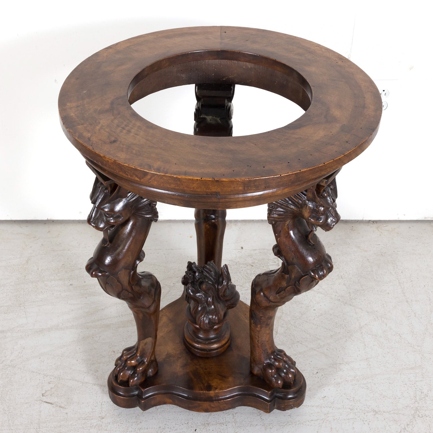 Early 19th Century French Restauration Period Carved Walnut