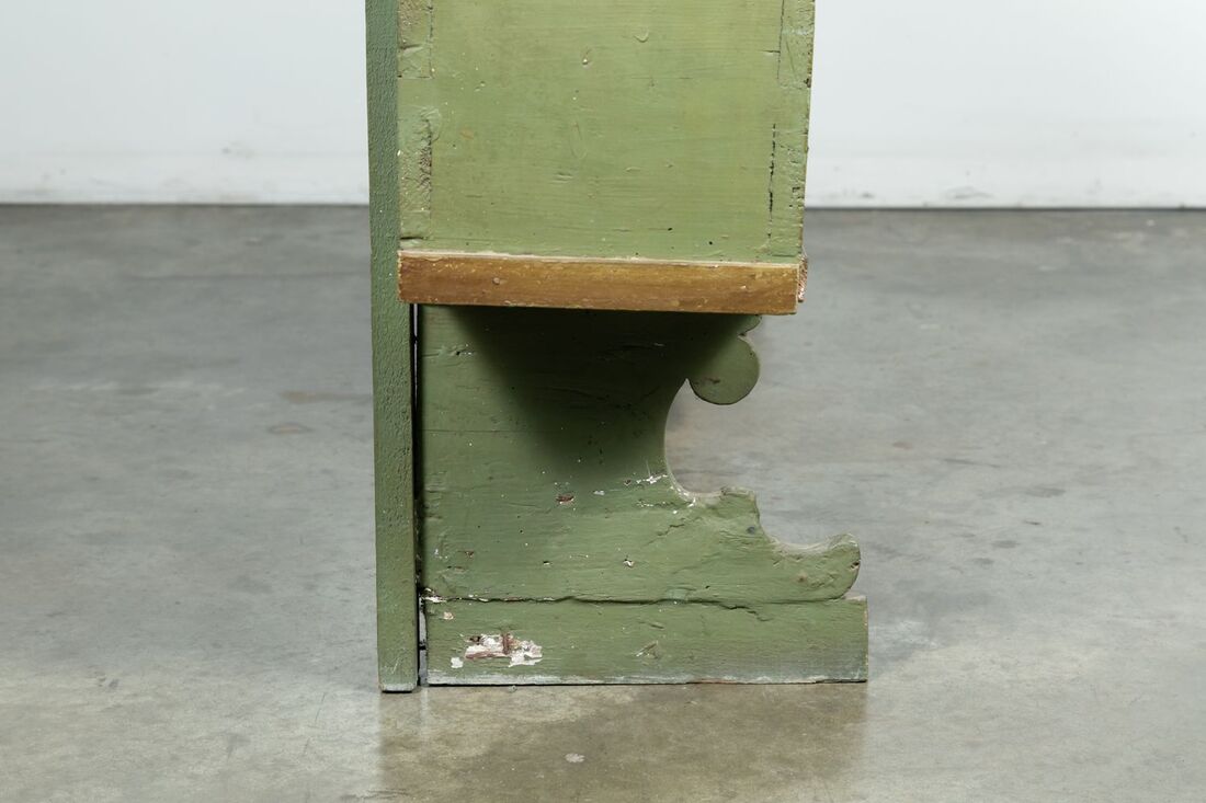 19th Century Italian Baroque Polychrome Cassapanca Wood Storage Hall Bench 