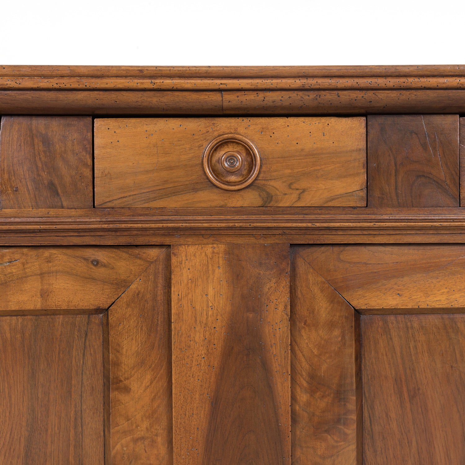 19th Century French Louis Philippe Period Four-Door Walnut Enfilade Buffet