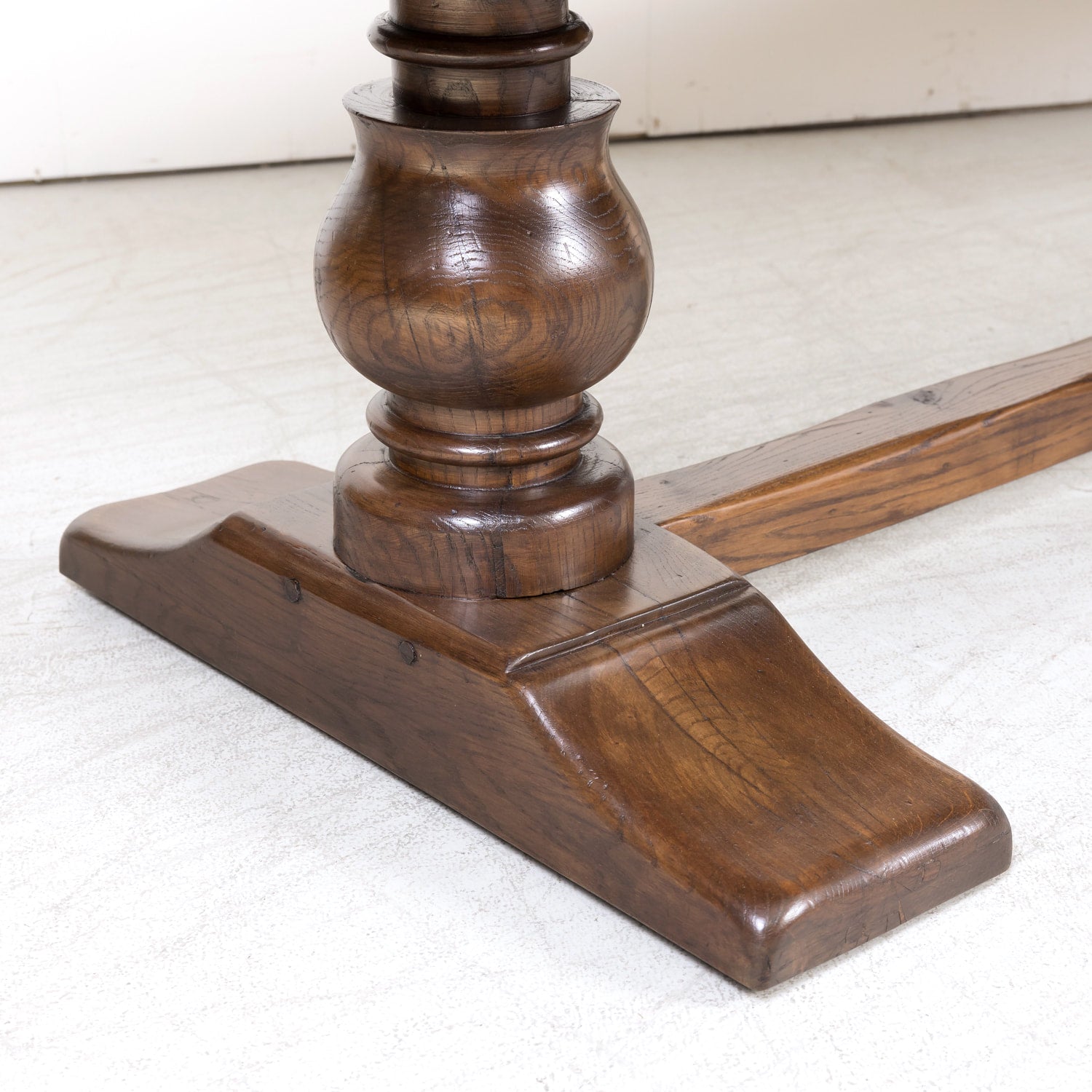 19th Century French Oak Monastery Trestle Table from Normandy