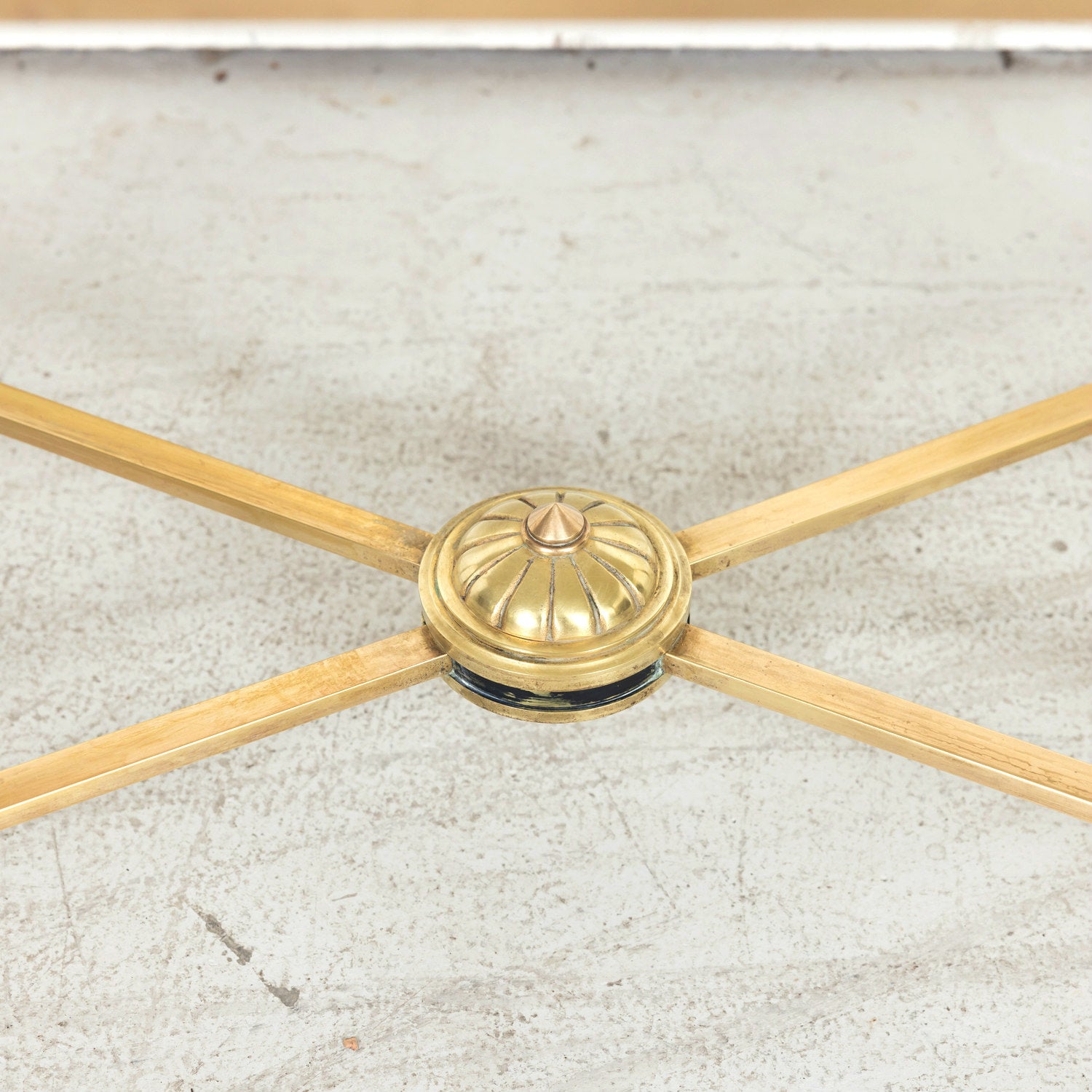 Maison Jansen Louis XVI Style Brass and Carrara Marble Top Coffee Table