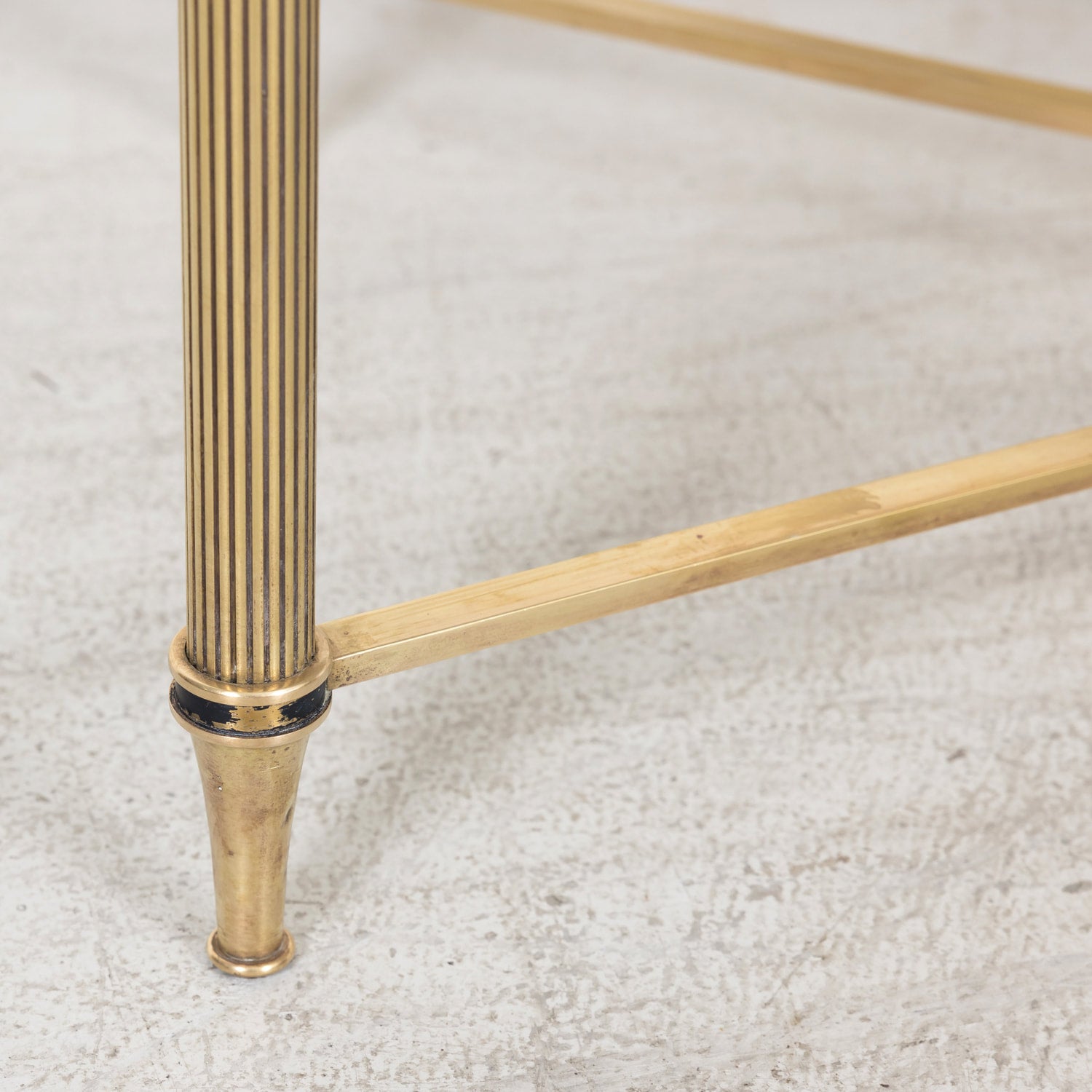 Maison Jansen Louis XVI Style Brass and Carrara Marble Top Coffee Table