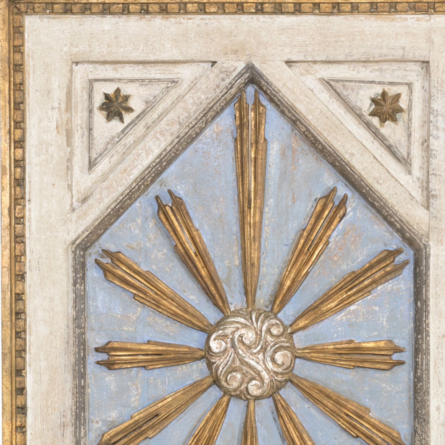 Italian Framed Giltwood Sunburst Panel