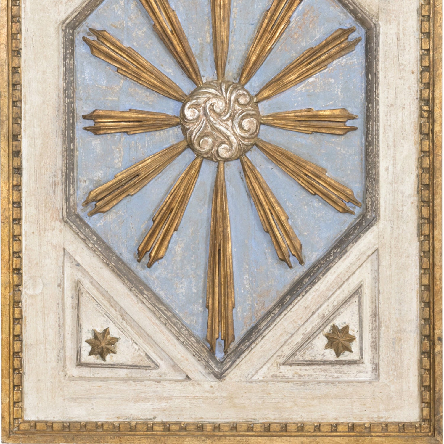 Italian Framed Giltwood Sunburst Panel