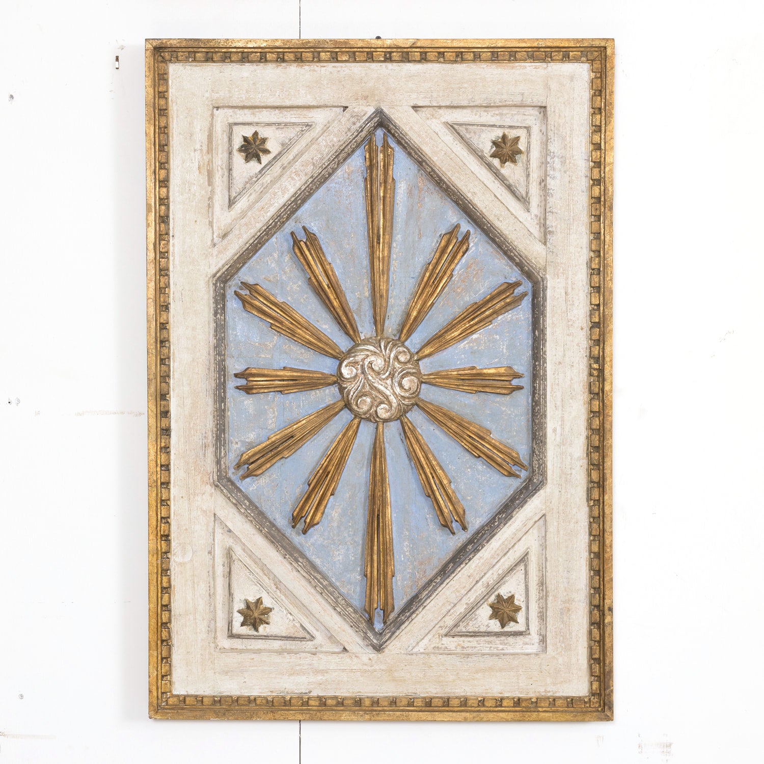 Italian Framed Giltwood Sunburst Panel