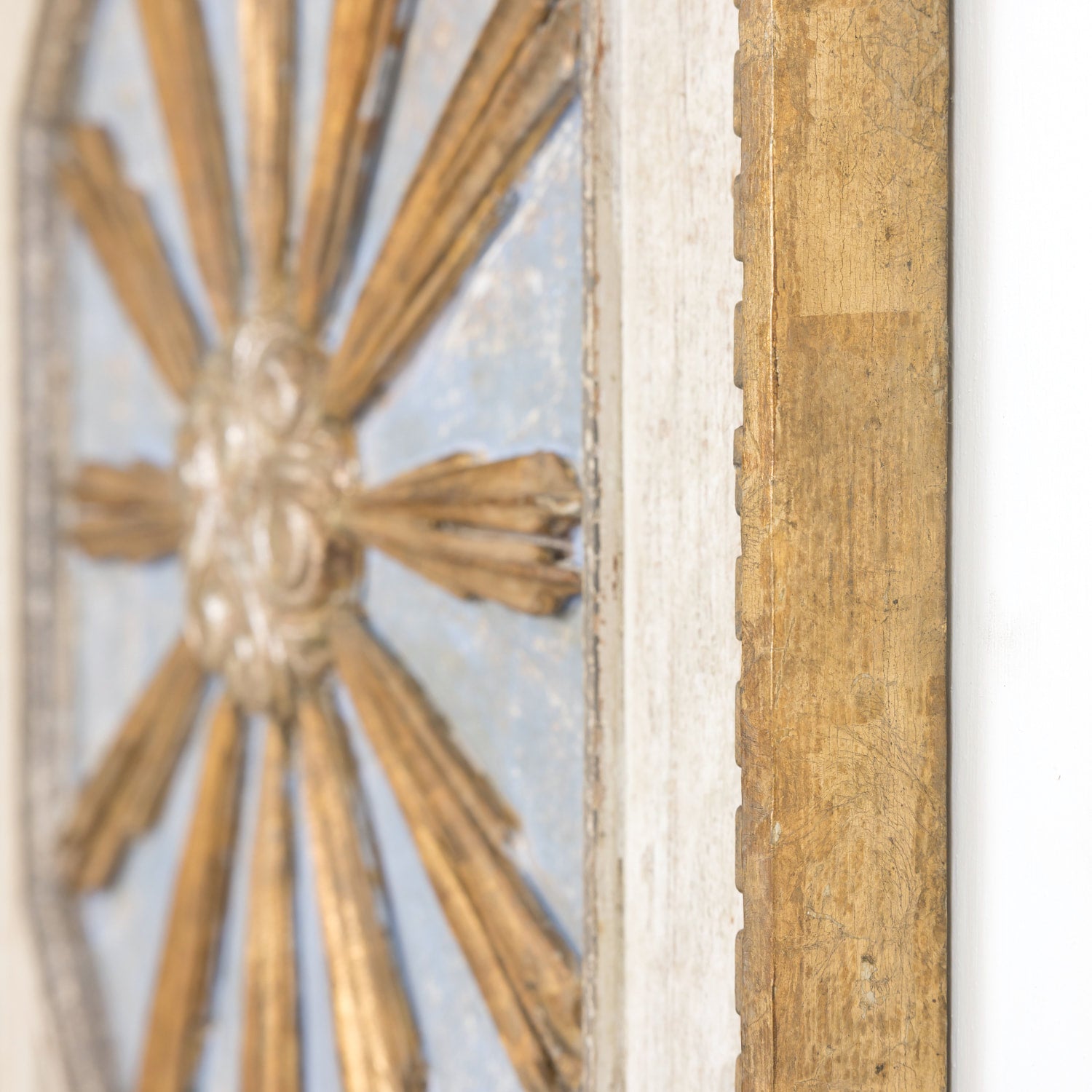 Italian Framed Giltwood Sunburst Panel