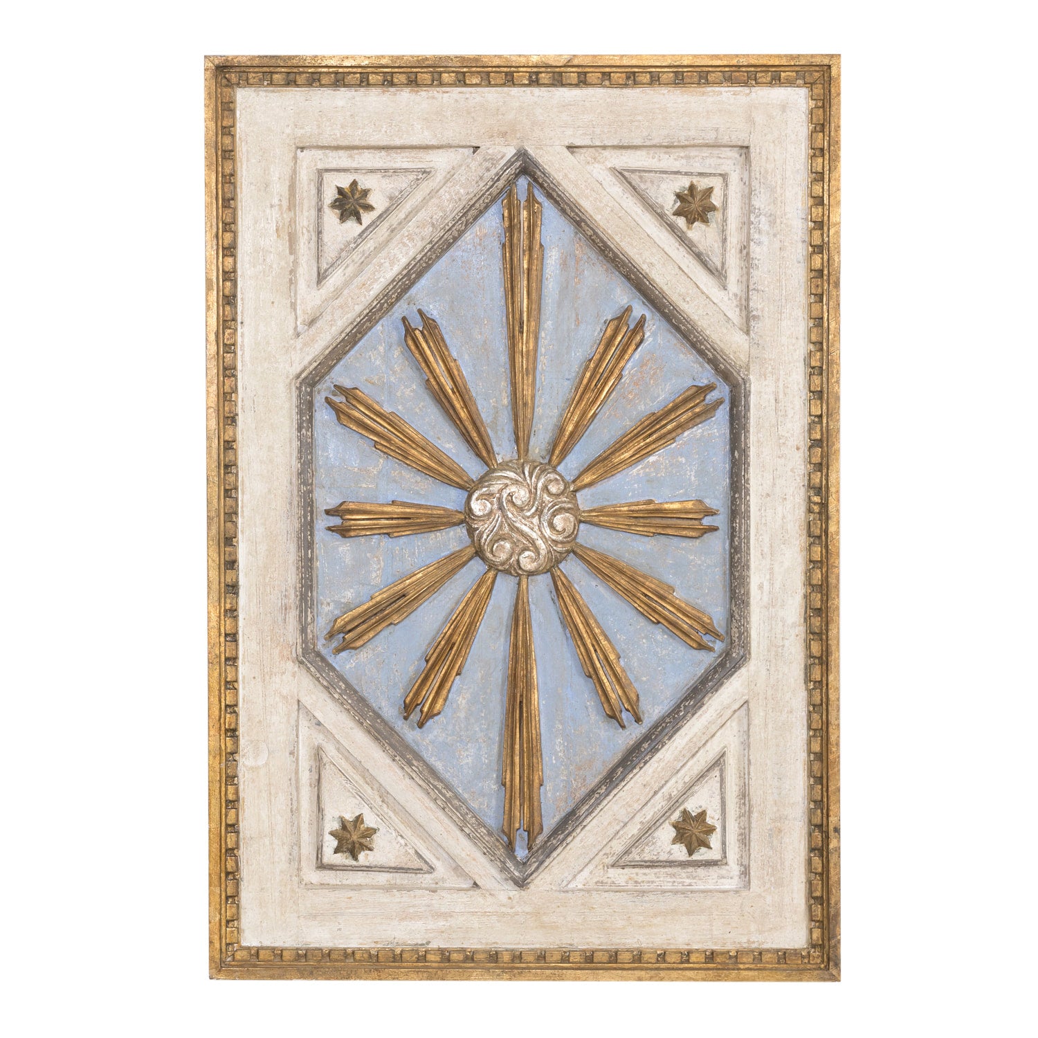 Italian Framed Giltwood Sunburst Panel