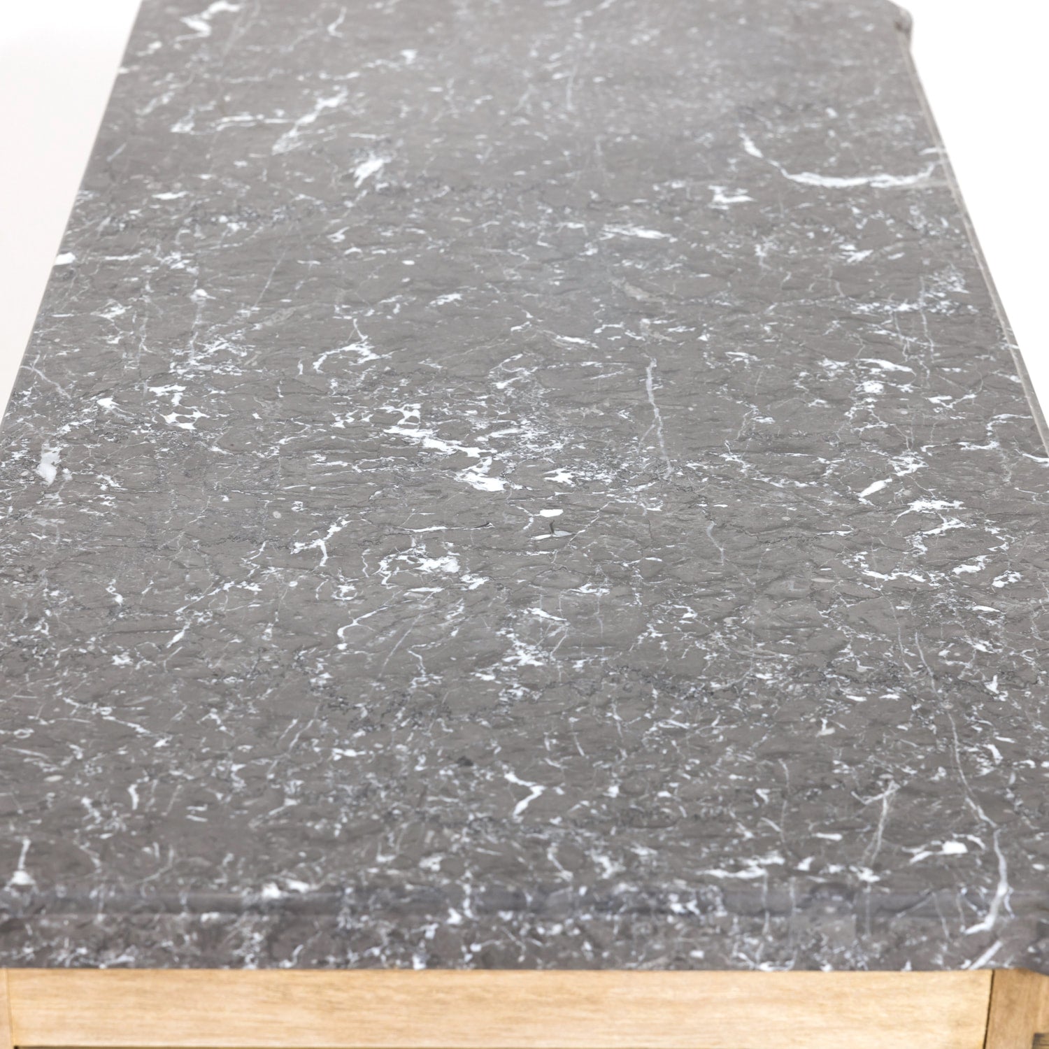 Antique French Louis XVI Style Bleached Petite Commode with Marble Top