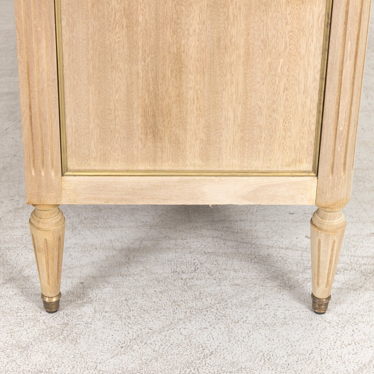 Antique French Louis XVI Style Bleached Petite Commode with Marble Top