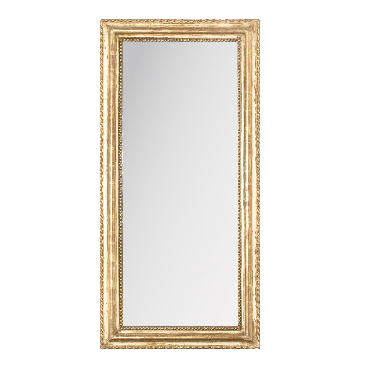 19th Century French Louis Philippe Period Painted and Parcel Gilt Mirror