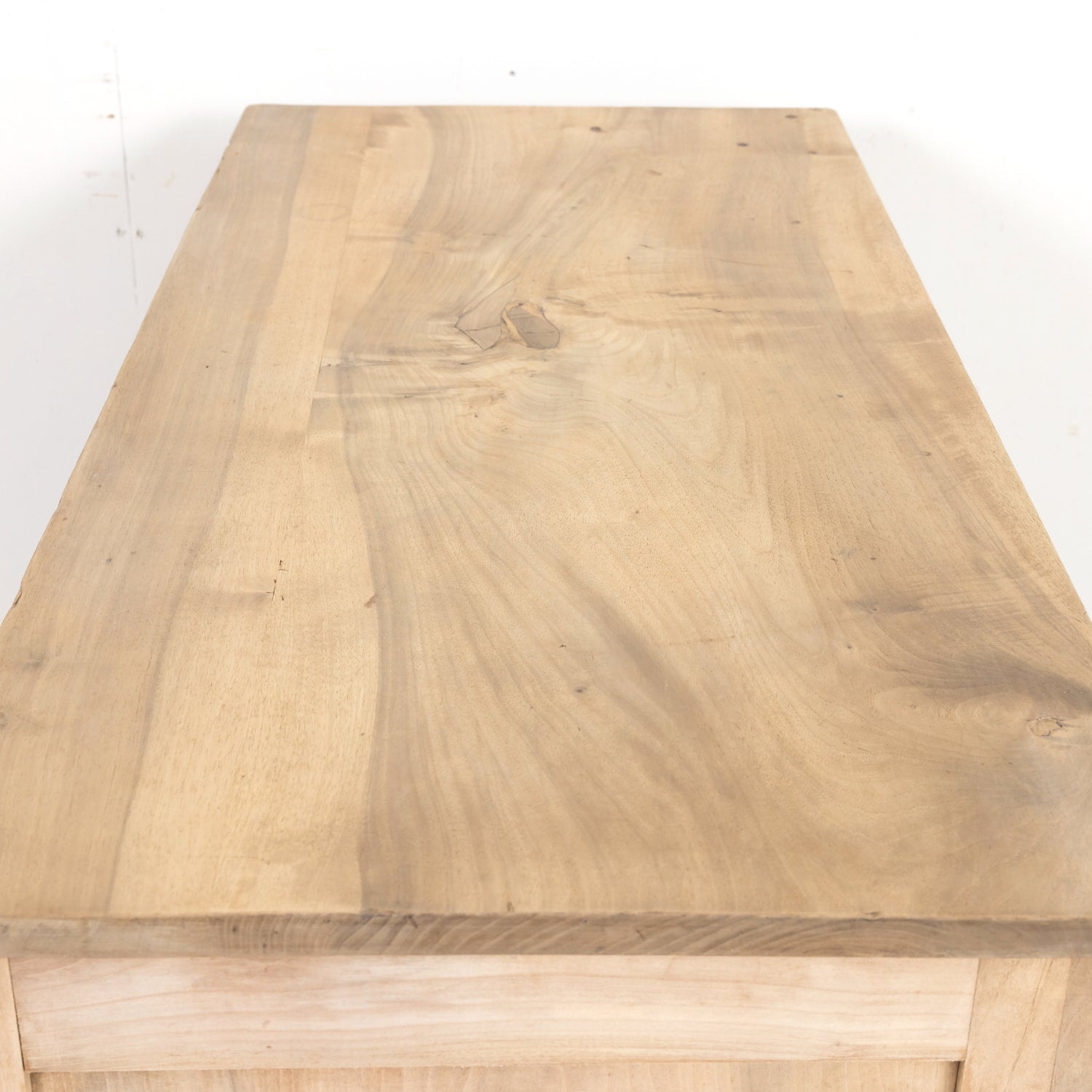 19th Century French Empire Period Three-Drawer Bleached Walnut Commode with Bookmatched Front